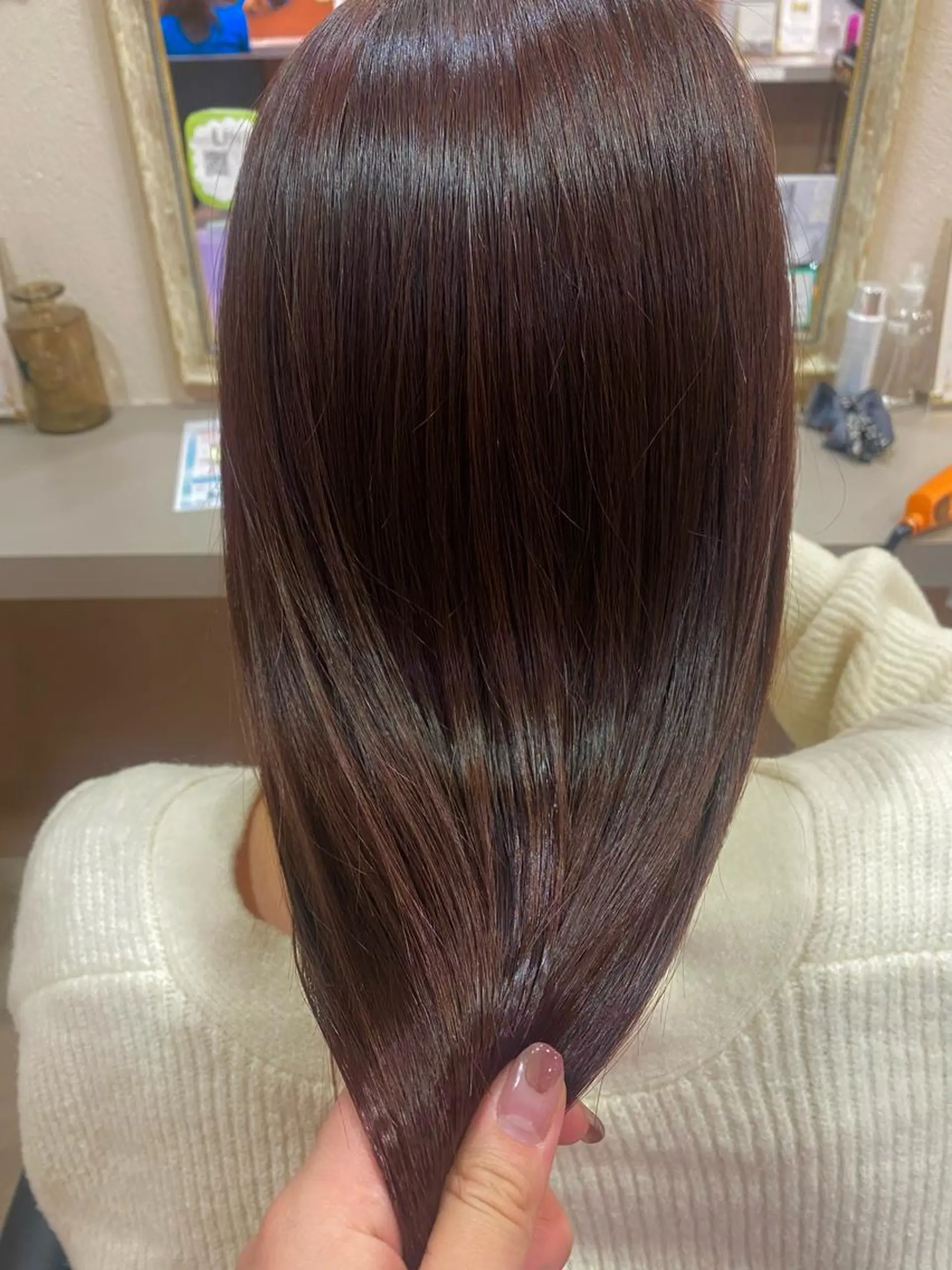 ロング ヘアカラー 艶髪　透明感カラー 田中伶奈のヘアスタイル