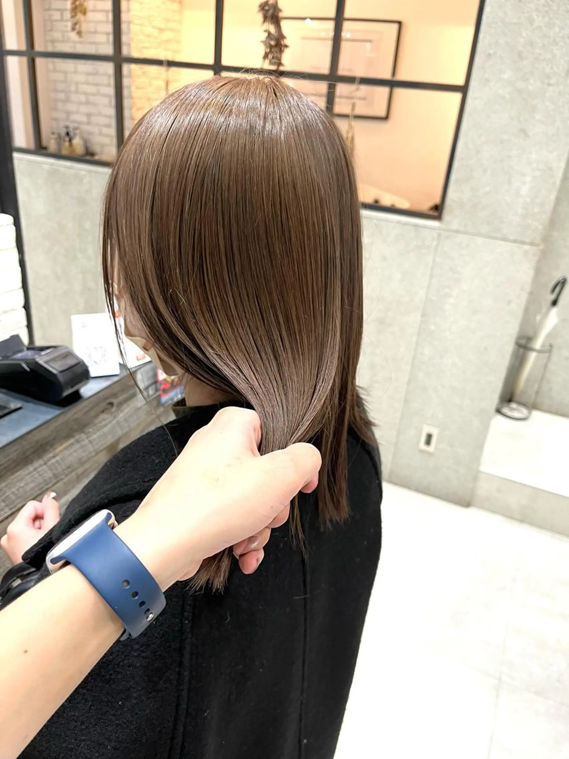 セミロング カラー アディクシーカラー アッシュ ベージュカラー ブルーカラー 透明感カラー 🌈透明感カラー 韓 国ヘアこうたろうのヘアスタイル