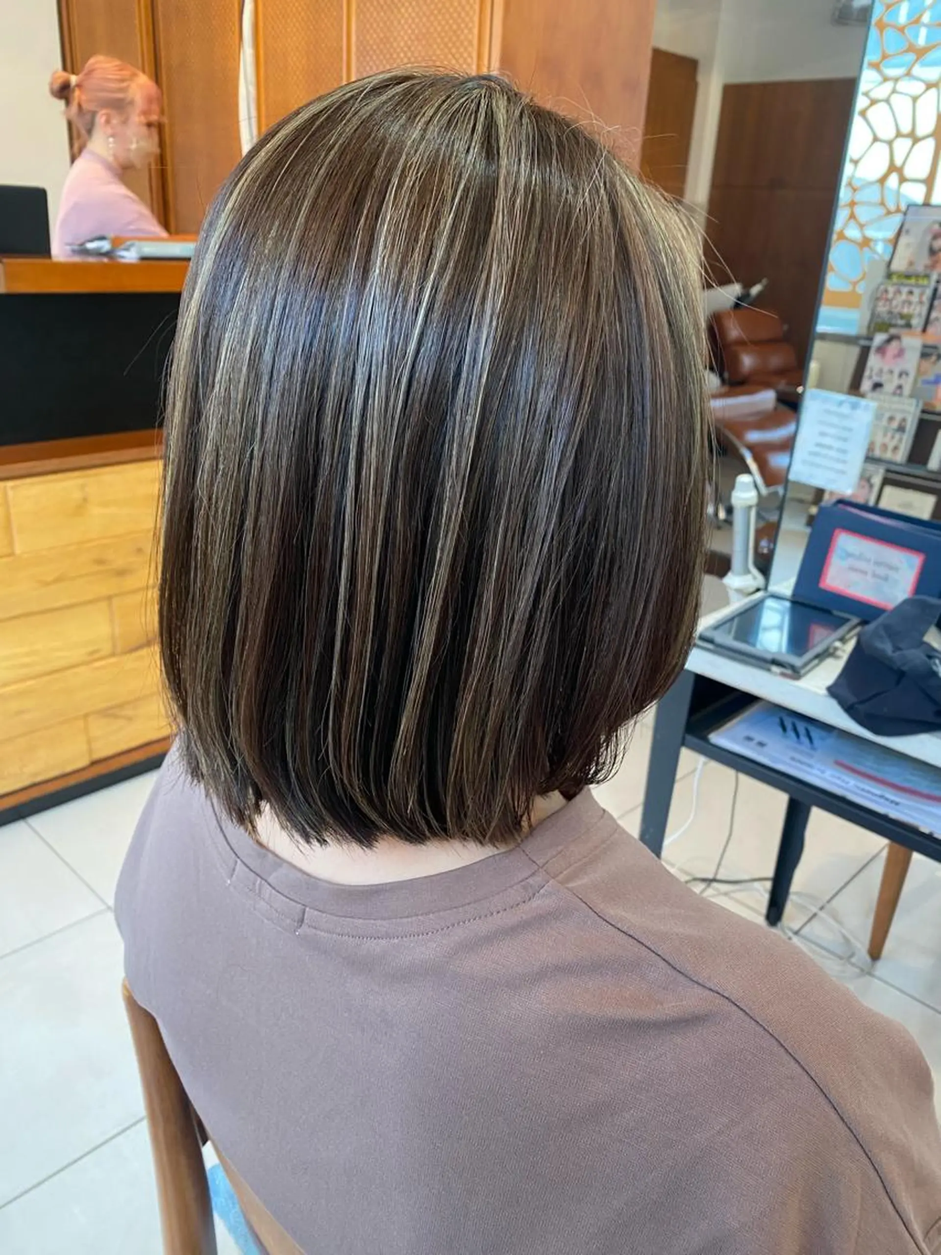 ミディアム カラー ハイライトカラー ハイライト ヘアカラー 艶カラー/耳つぼ/ 渡辺奈緒のその他イメージ