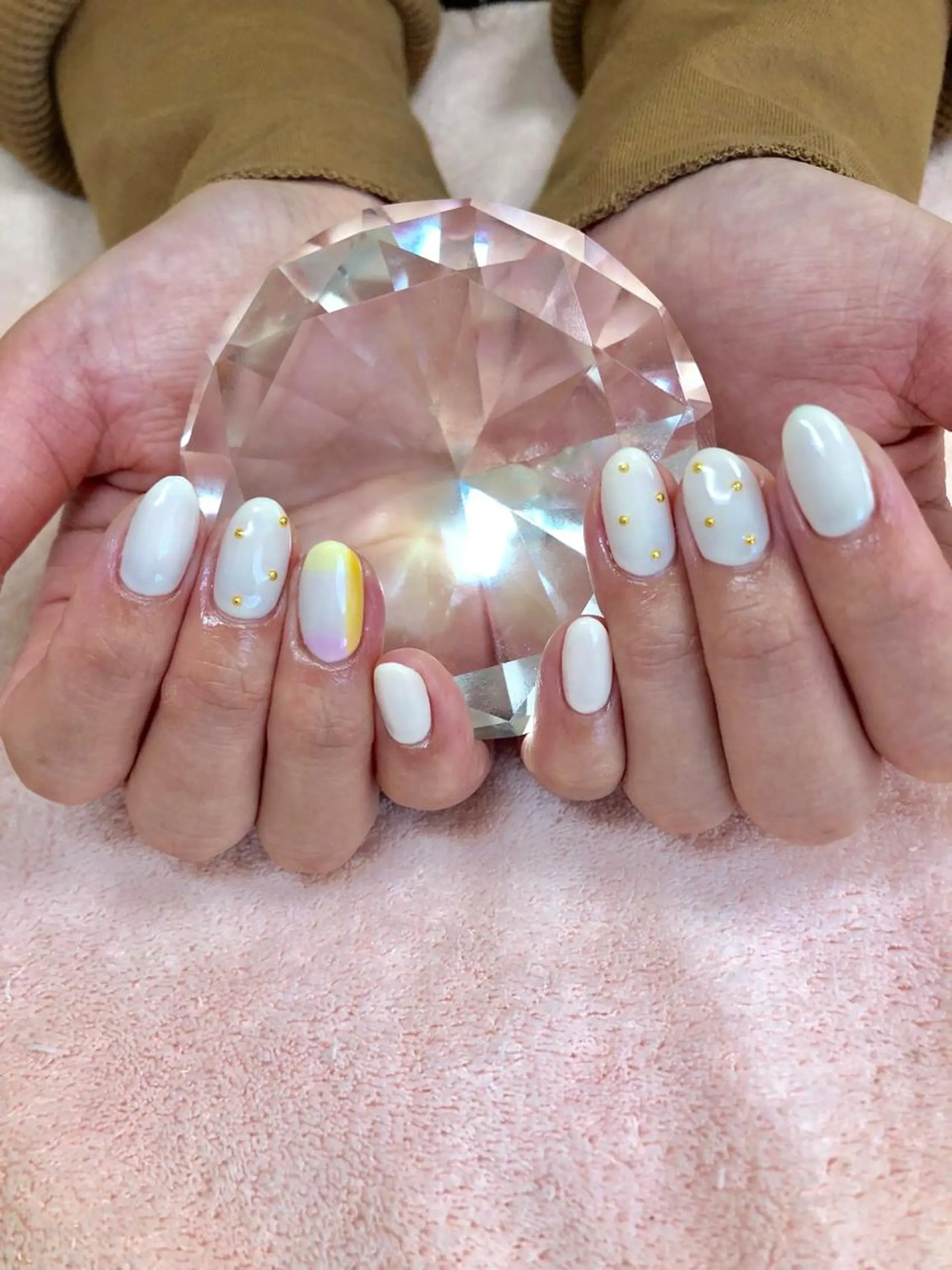 ネイル ピンク 黄色 chii nailのネイルデザイン