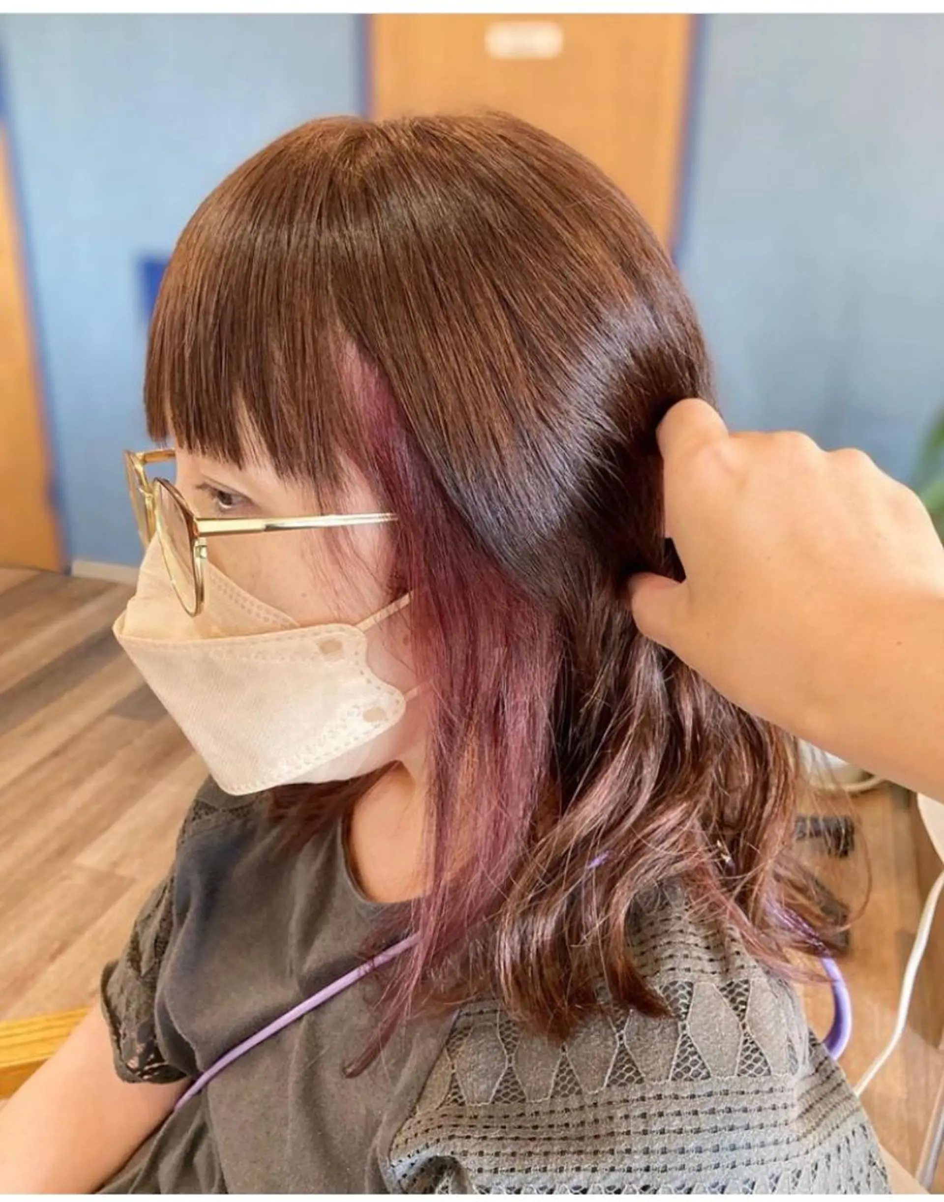 ロング カラー 中野 紹江のヘアスタイル