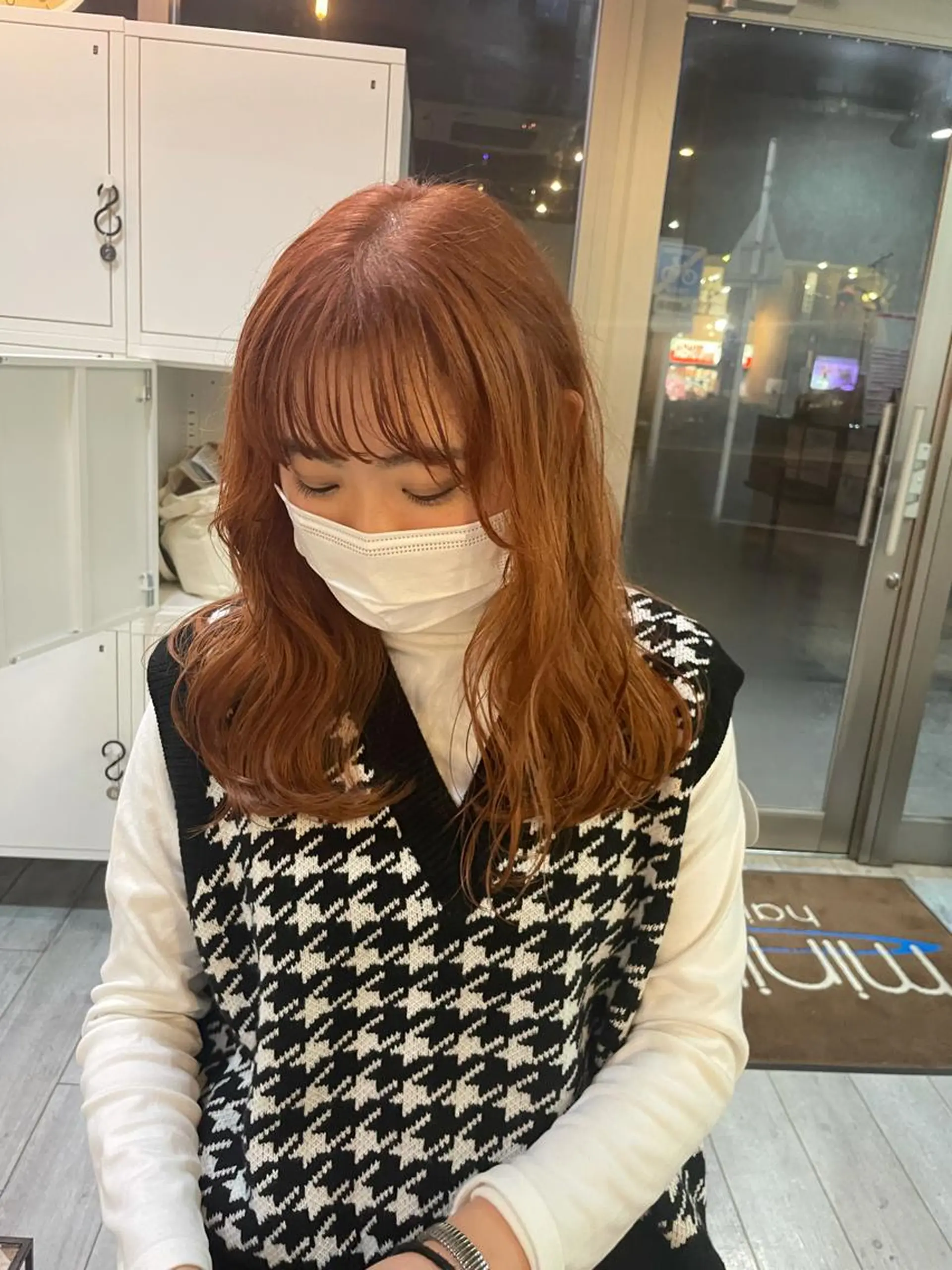 ミディアム 高橋 みく/ minim 暖色のヘアスタイル