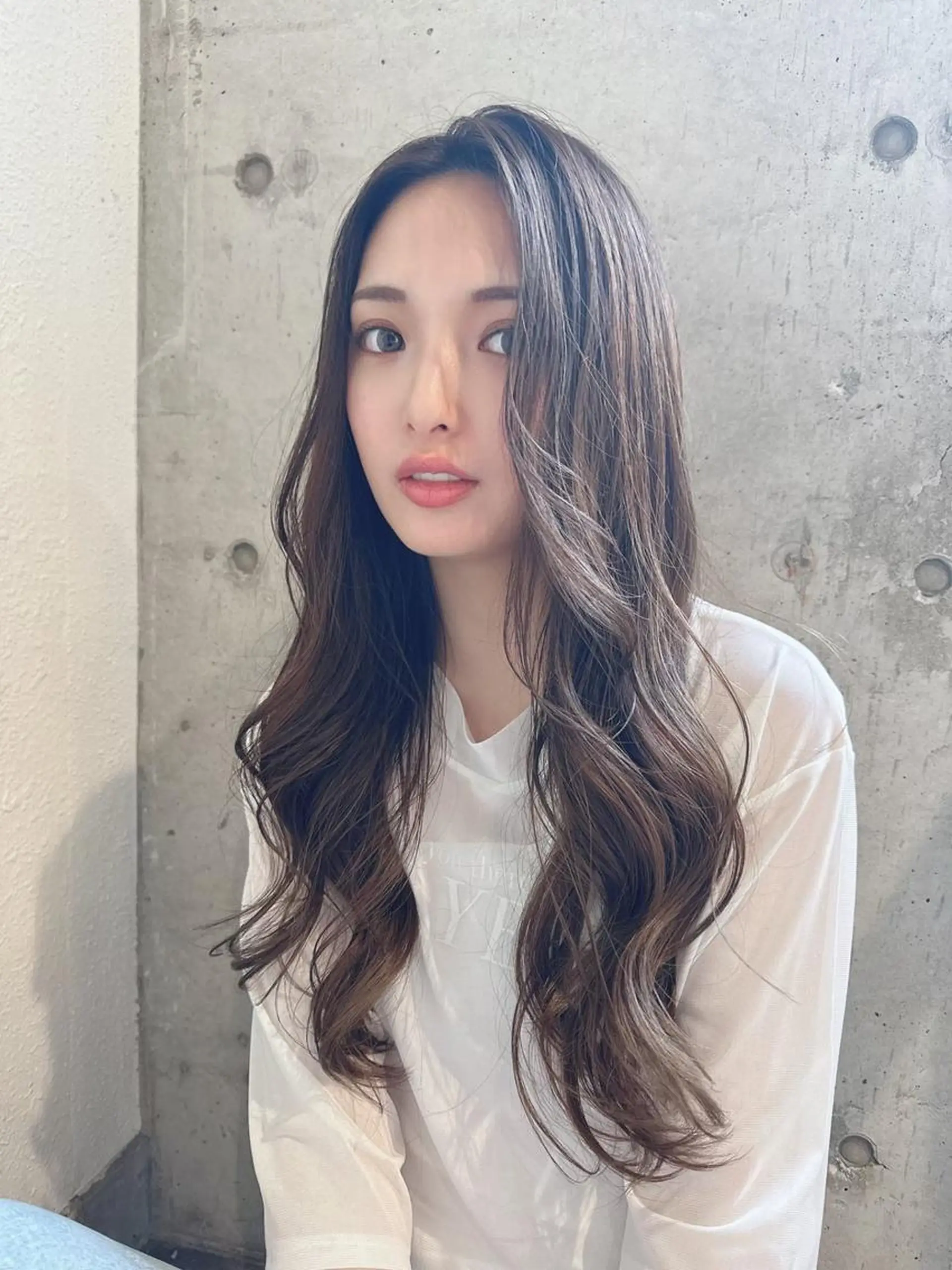 ミディアム 難波/ヘアカラー 藤原育美のヘアスタイル