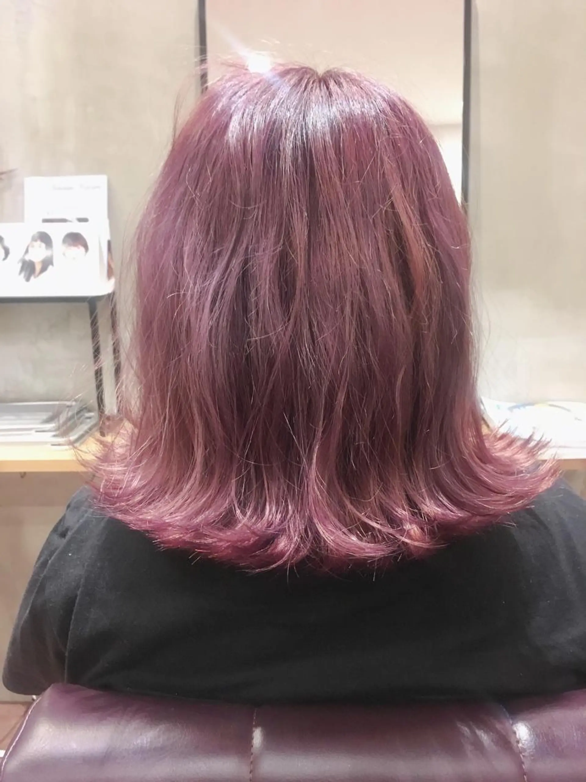 ミディアム カラー ヘアアレンジ ラベンダーカラー ラベンダーピンク ピンクカラー nable.所属・栗林 実莉のネイルデザイン