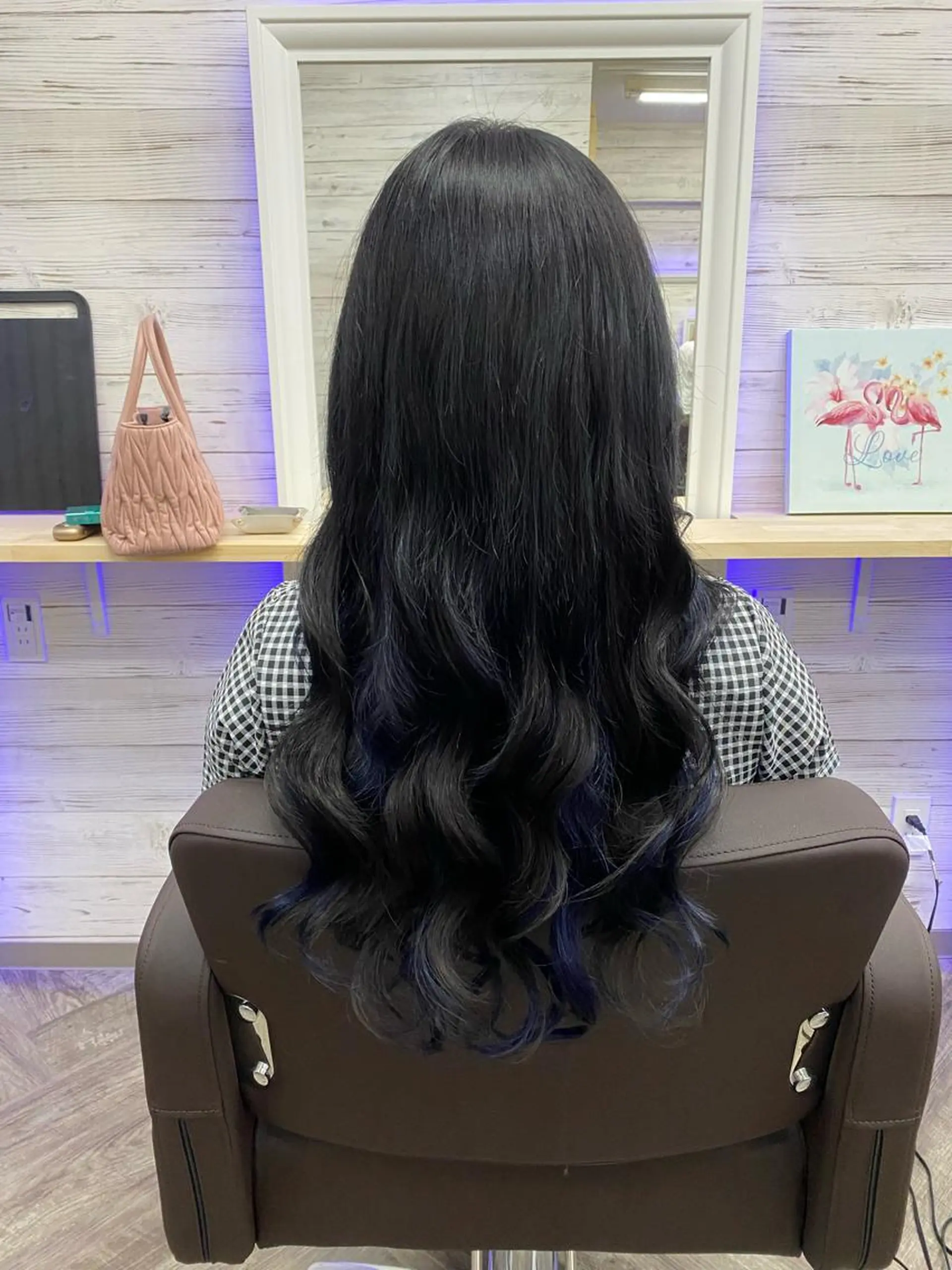 セミロング カラー ヘアアレンジ ショートボブ 編み込みエクステ シールエクステ セミロングパーマ バレイヤージュ LAVENDIA Azabu所属・LAVENDIA 初音のヘアスタイル