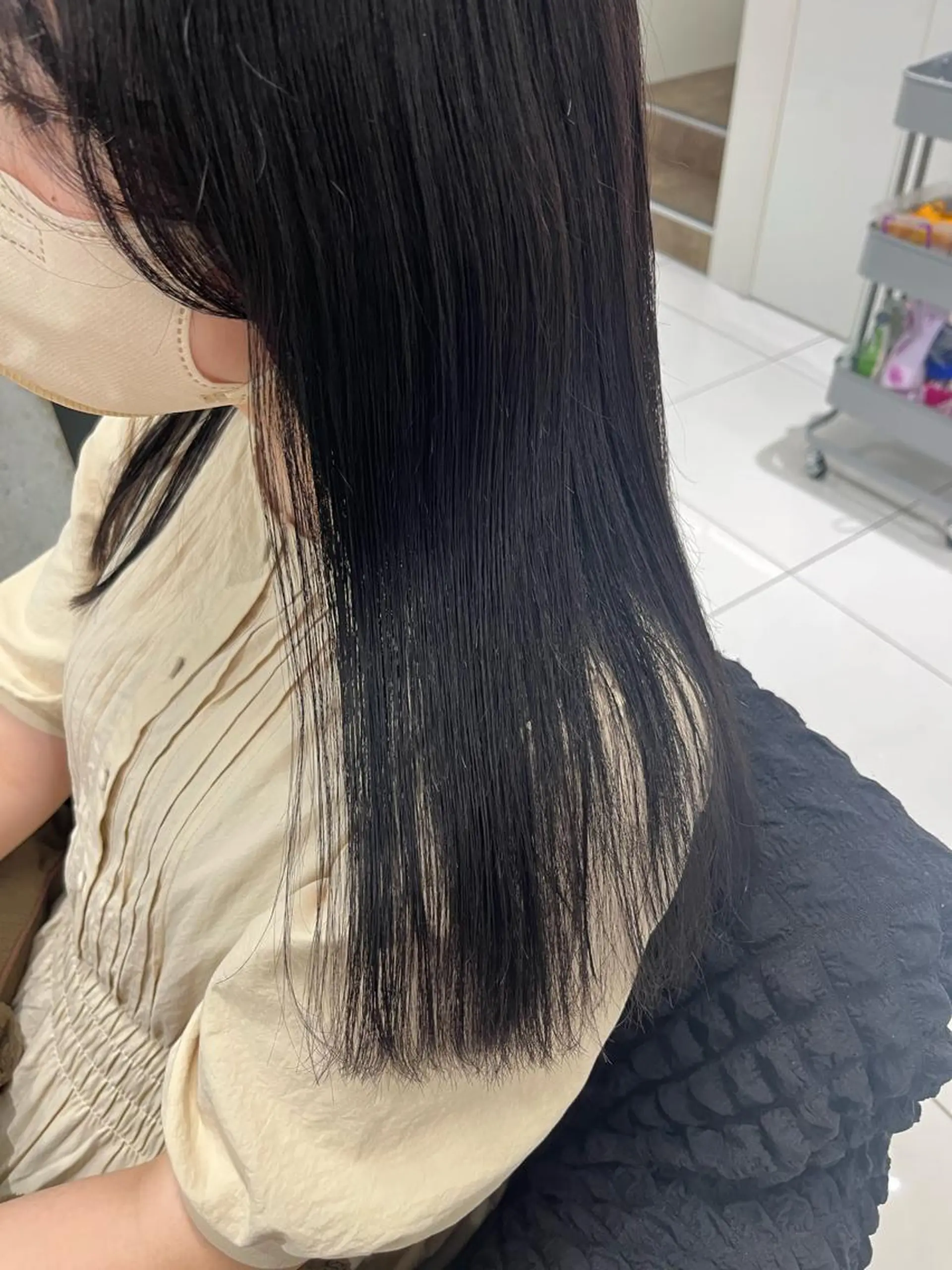 セミロング カラー トリートメント りおな/エクステ /ミルクティーカラーのヘアスタイル