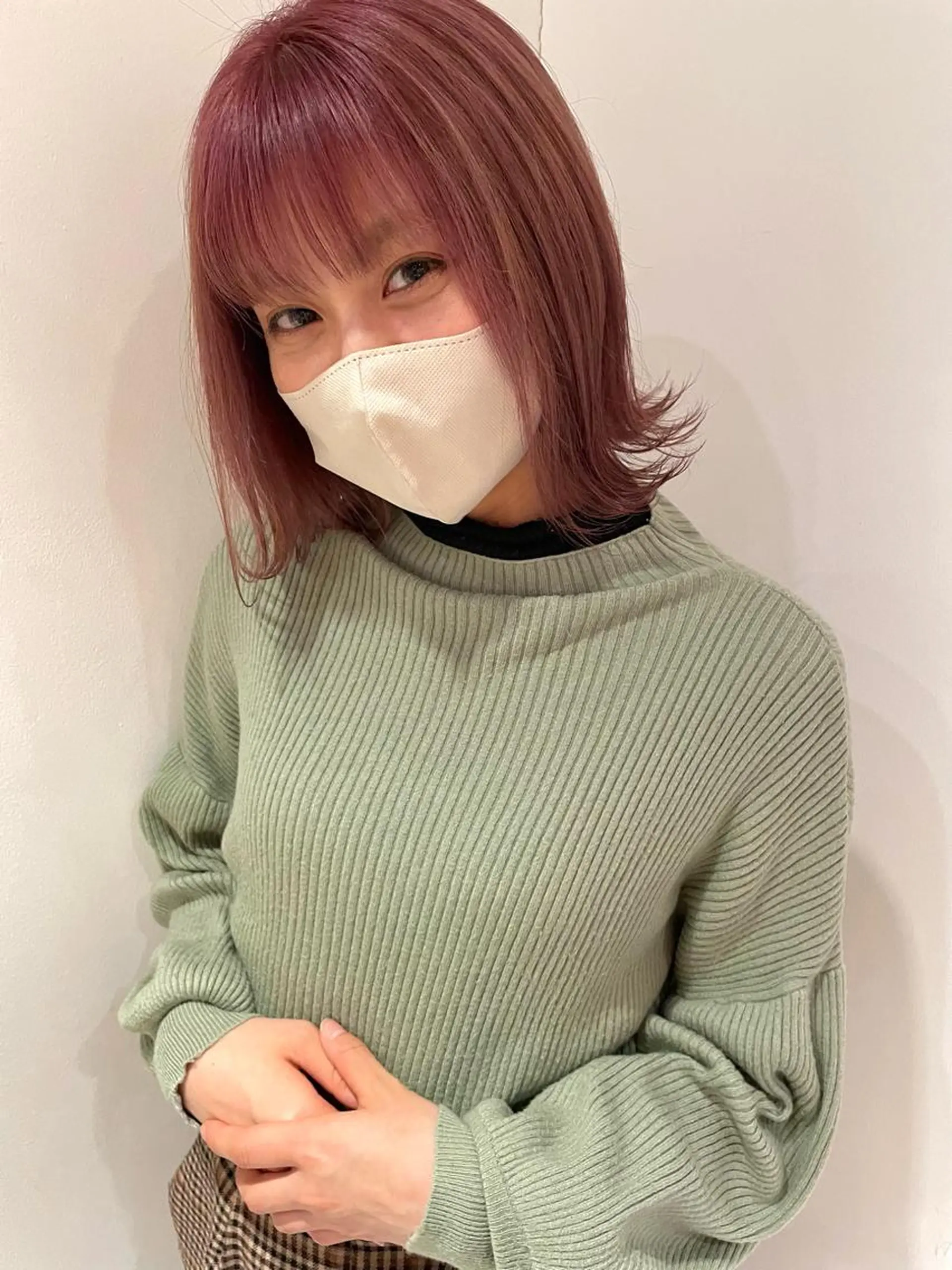 ミディアム カラー ピンクカラー Asti  blanche所属・ショート/ブリーチ mizuki🐋のヘアスタイル