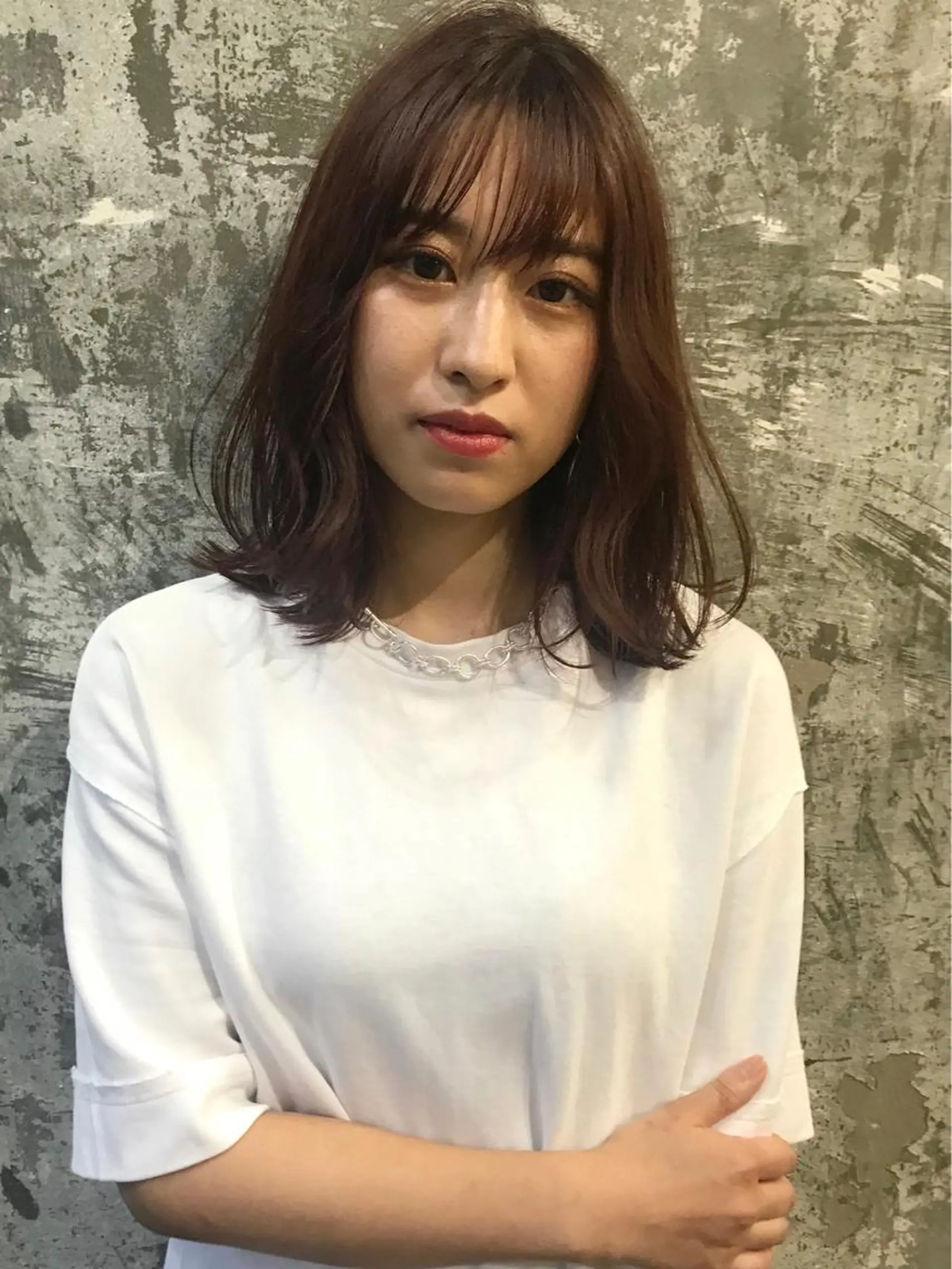 ミディアム カラー ブラウンカラー ピンクカラー ピンクブラウン Piaコータロー ハイトーン&‪ボブのヘアスタイル