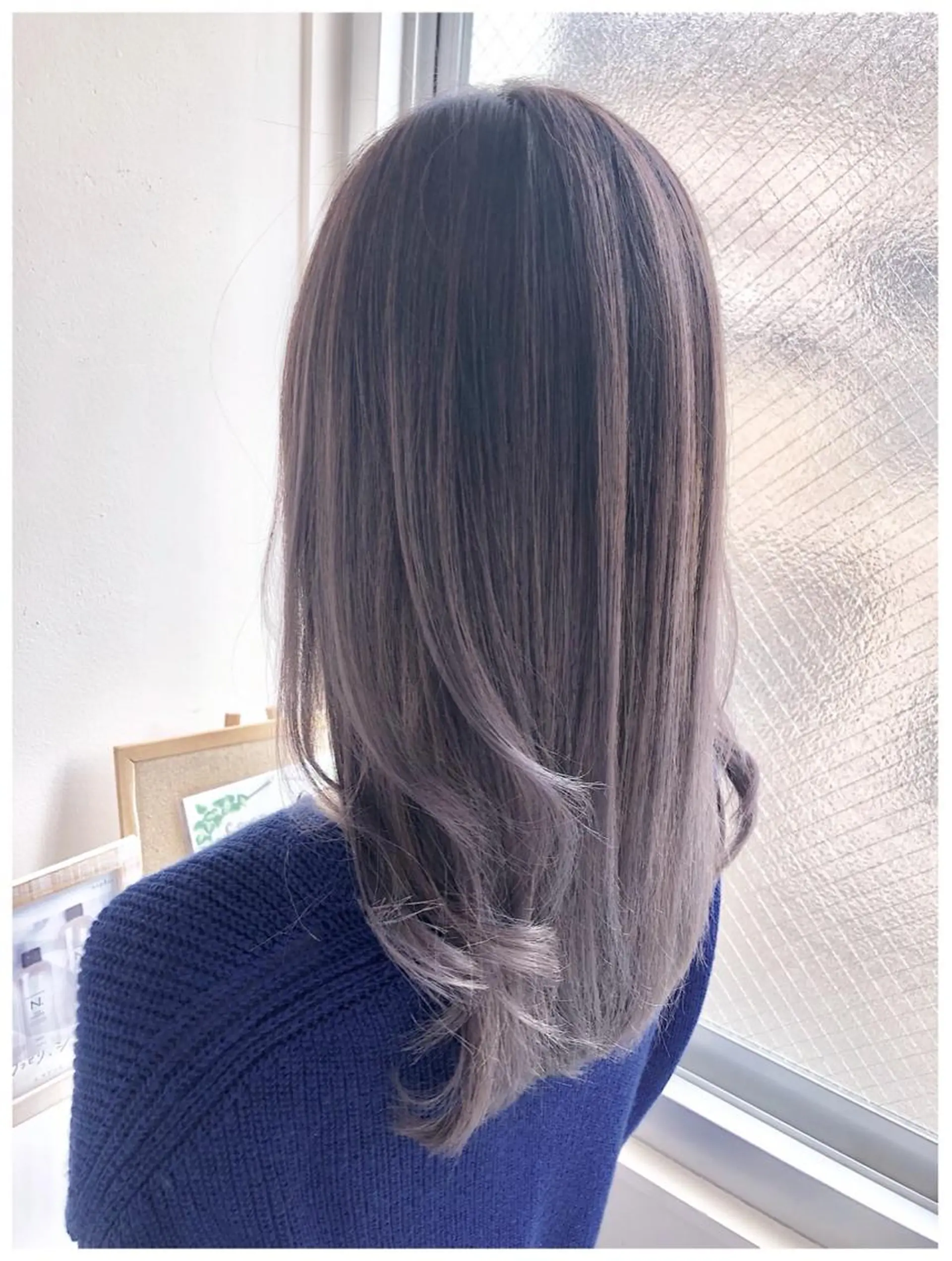 セミロング カラー バレイヤージュ レイヤーカット . NANAのヘアスタイル