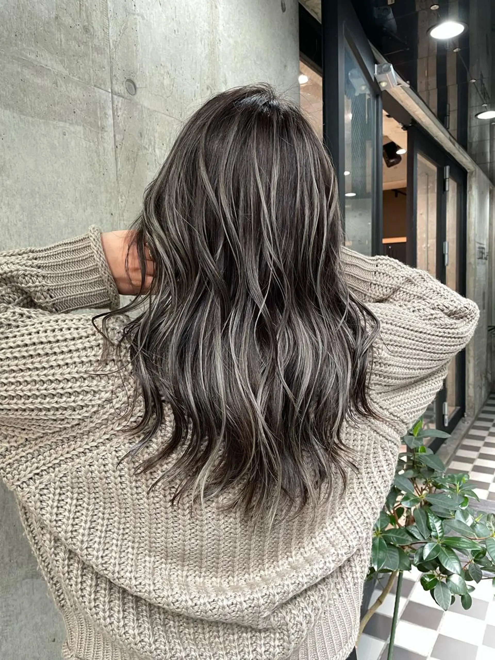 ロング カラー ハイライトカラー ハイライト カット ヘアカラー トリートメント LUSTRE クロサワのヘアスタイル