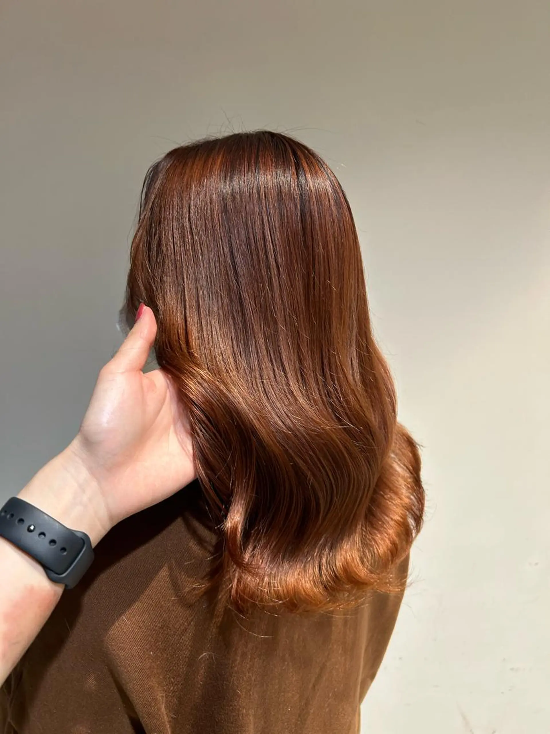 ミディアム カラー カット ヘアカラー トリートメント soëll所属・🤍そぶえ　ゆうな/ 暖色カラー/縮毛矯正のヘアスタイル