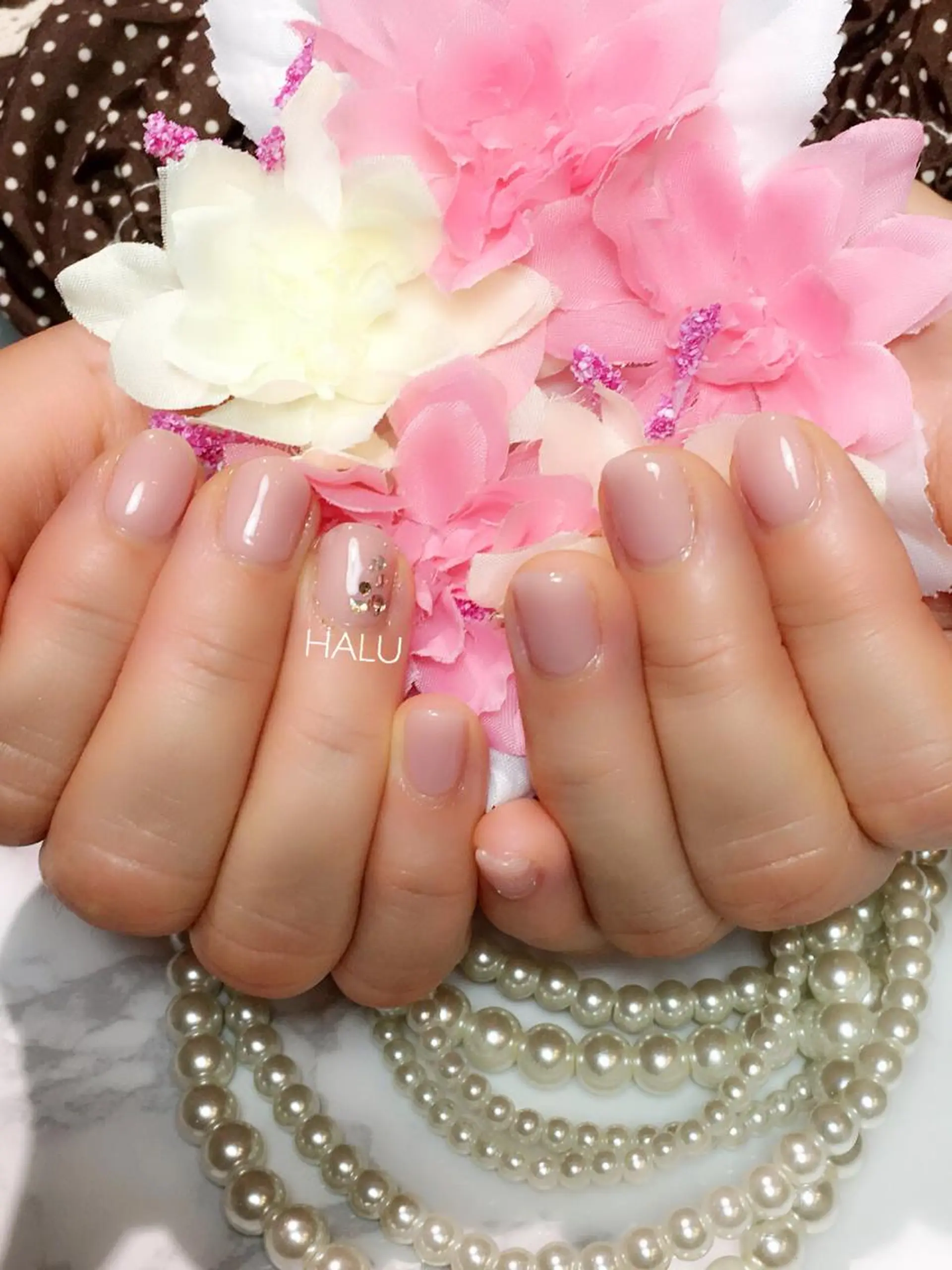 ネイル キラキラネイル ピンク HALU ハルのネイルデザイン