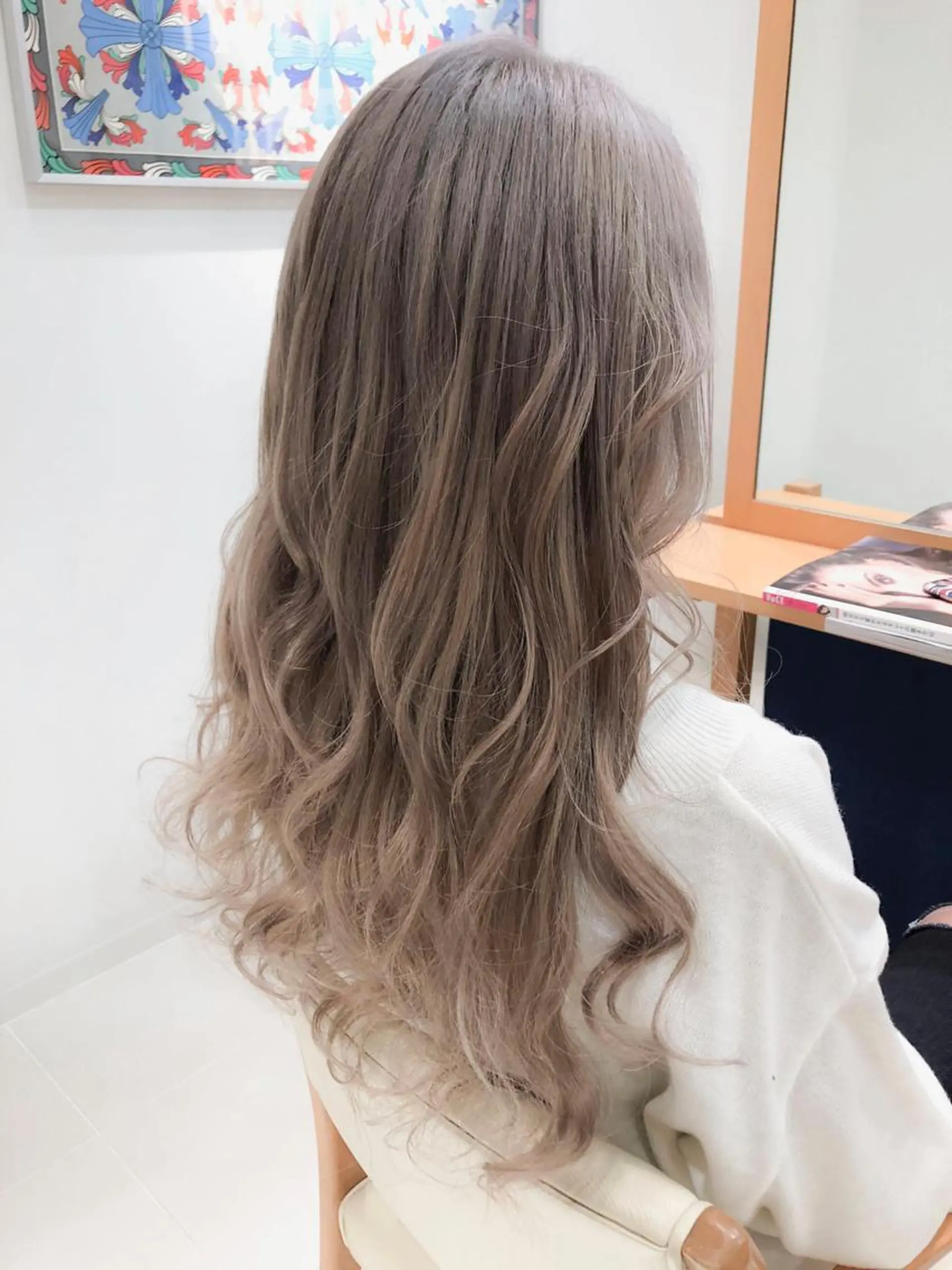 セミロング カラー モテ髪透明感❤️ デイズヘアカラーのヘアスタイル