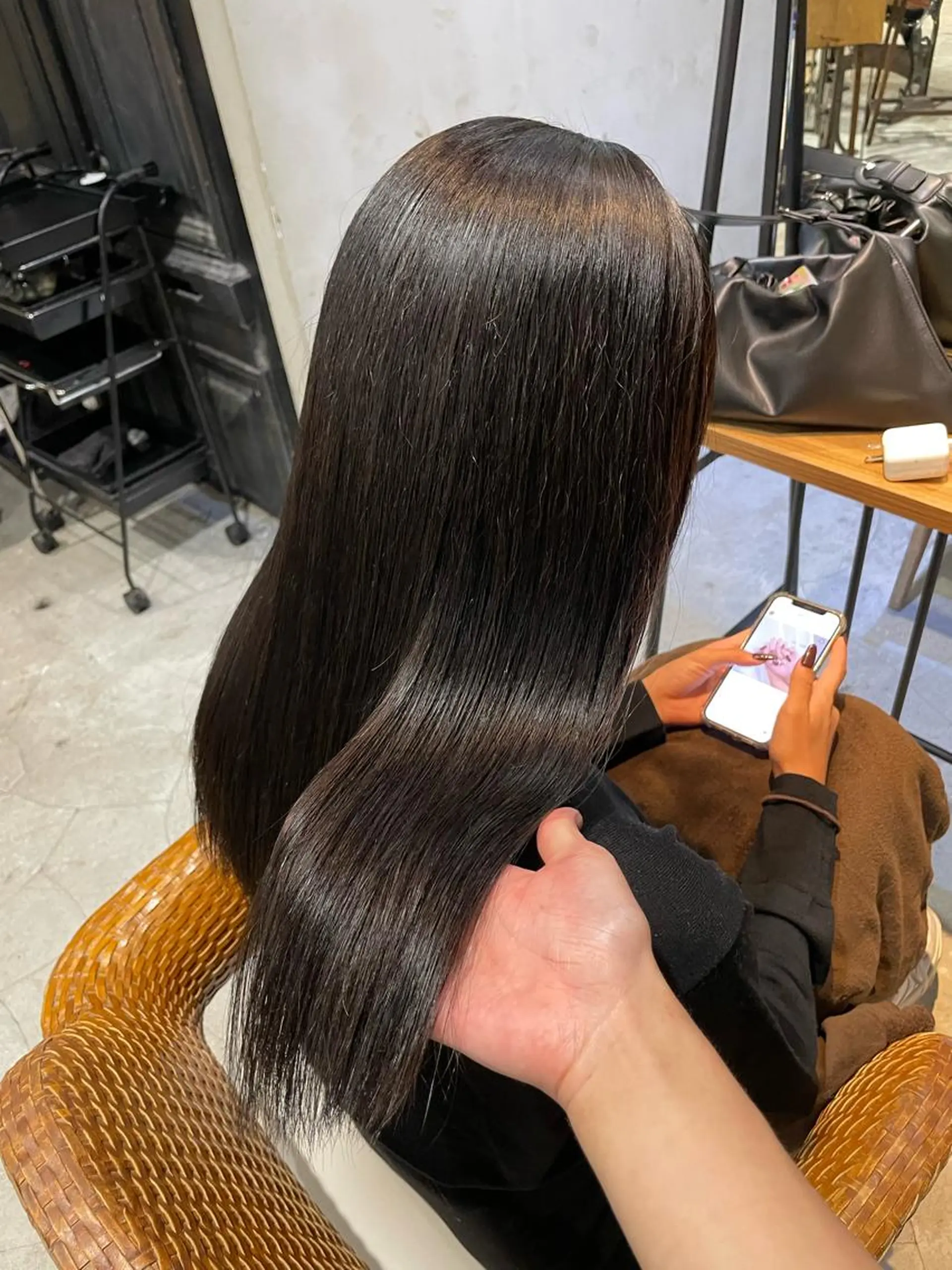 セミロング カラー ヘアアレンジ 黒髪 ブルーカラー ブルーブラック 髪質改善 ヘアカラー トリートメント 🌿透明感/レイヤー 🌿TATSUKIのヘアスタイル