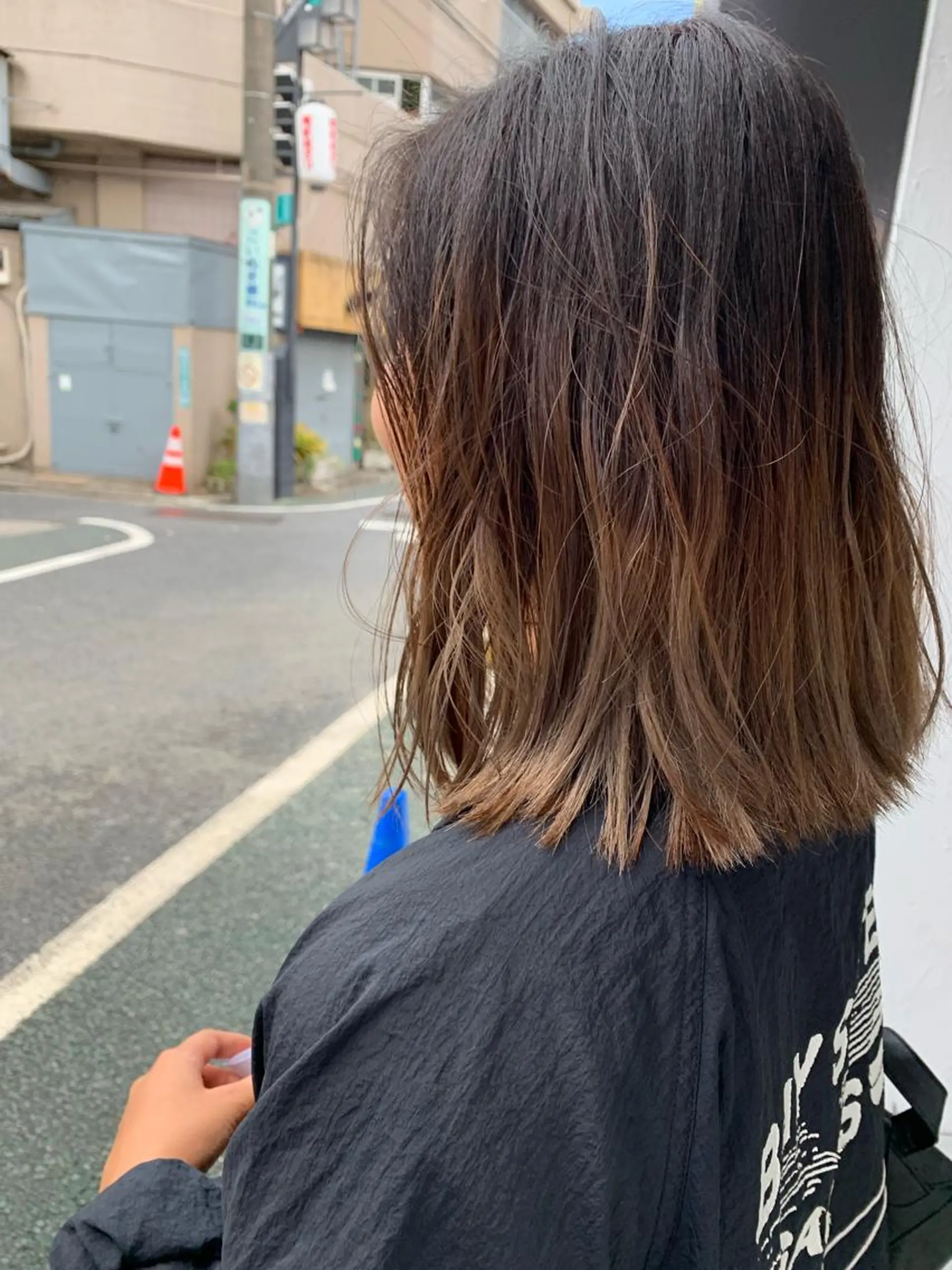 ミディアム カラー パーマ/透明感カラー /ボブ/吉田一生のヘアスタイル