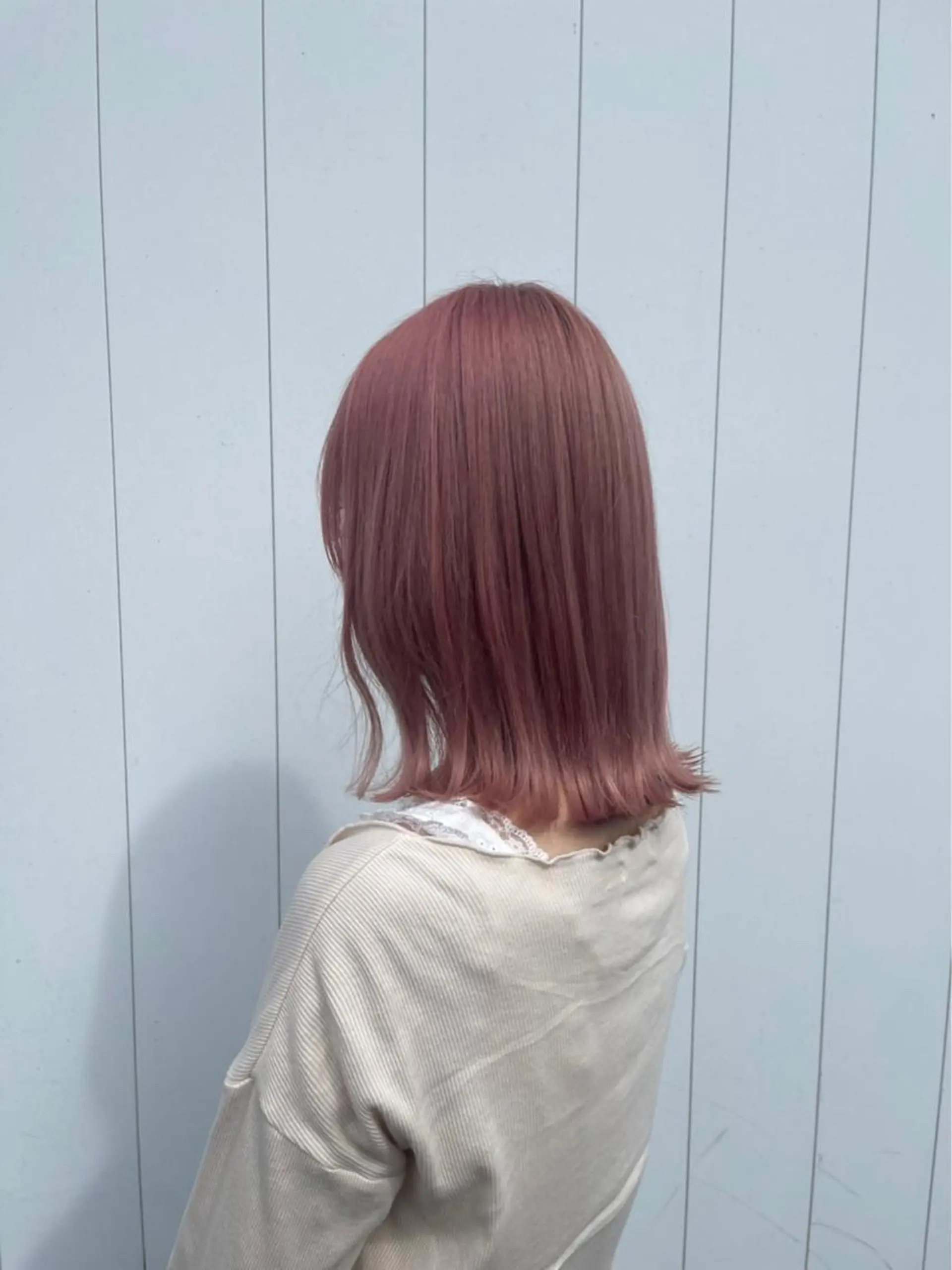 ミディアム 切りっぱなしボブ ボブ カット ヘアカラー トリートメント JILL    hair所属・maki💖 ボブ/縮毛矯正のヘアスタイル
