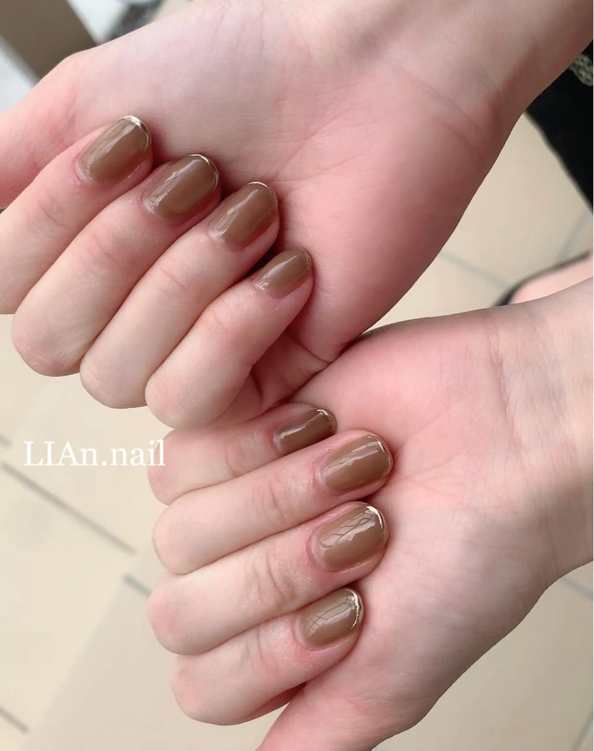 ネイル ブラウン Lian nailのネイルデザイン