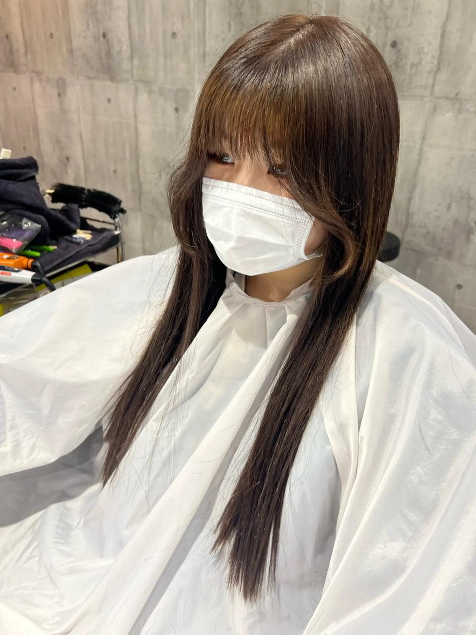 ロング シールエクステ ボブ エクステ ハイライト 髪質改善 韓国/顔周り/透明感 /レイヤー/ひなたのヘアスタイル