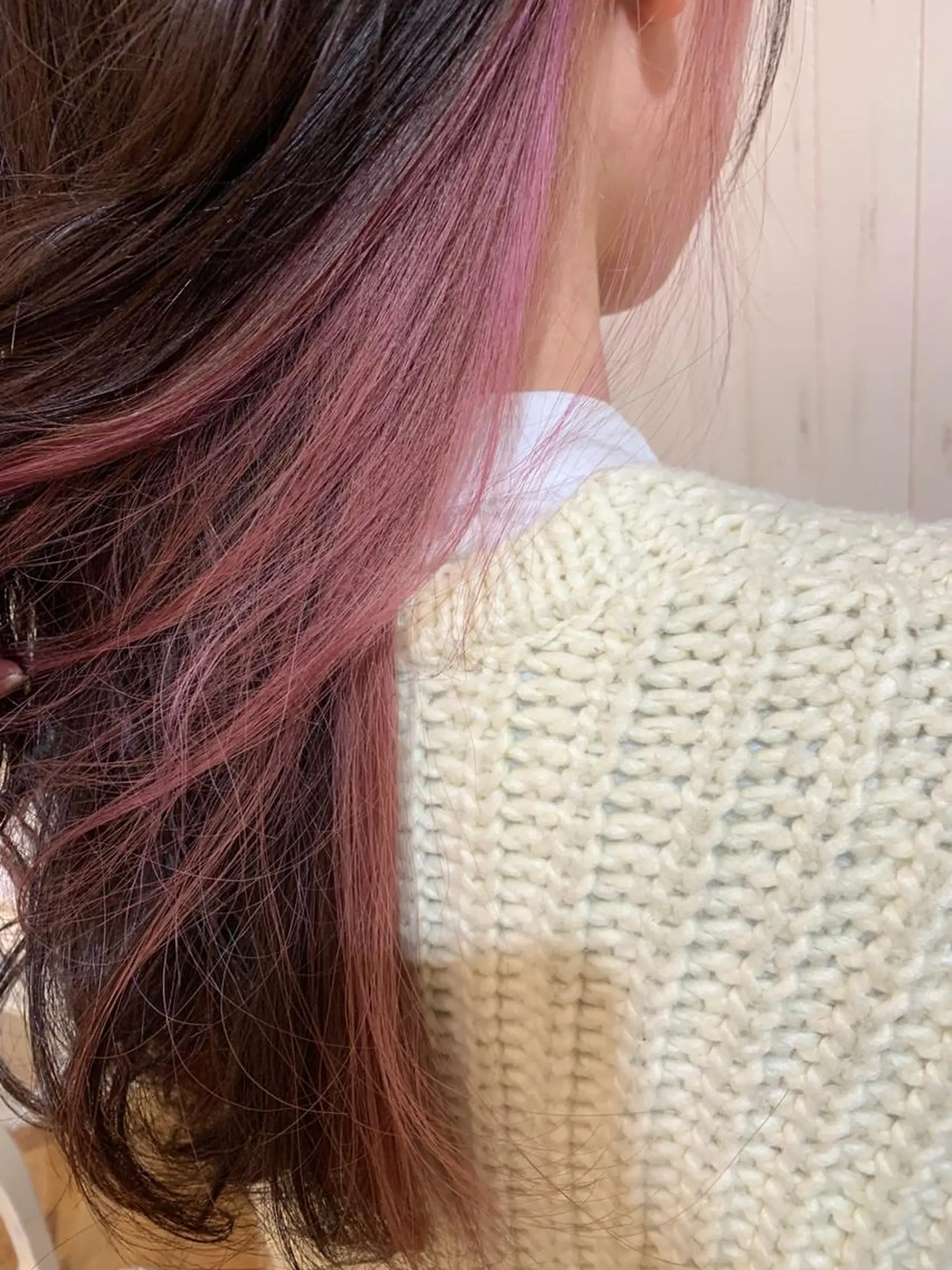 ロング カラー パープルカラー 工藤 萌香のヘアスタイル