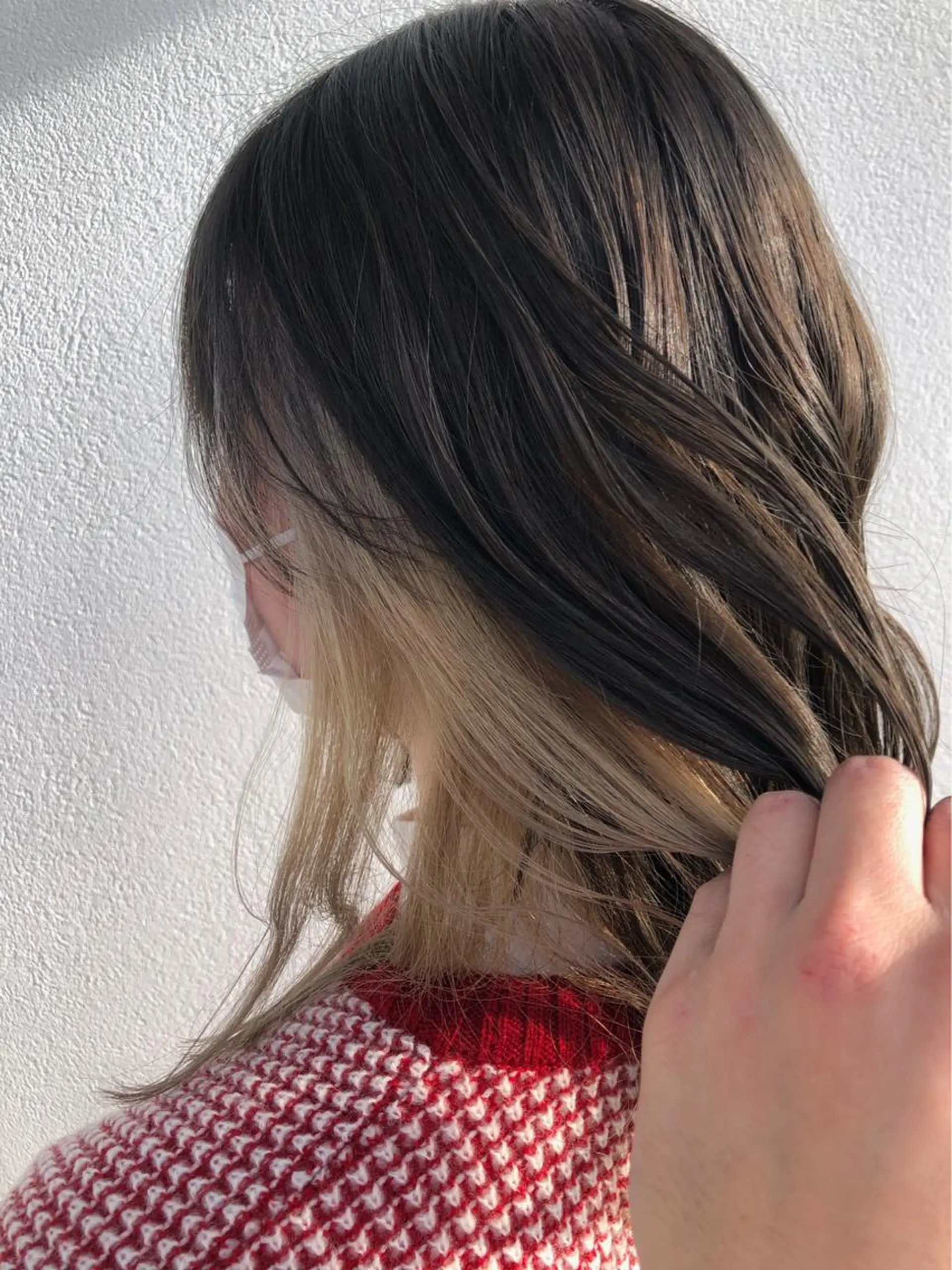 ミディアム カラー ブリーチ ブロンド インナーカラー ホワイトブロンド ⚡️メンズ/波巻き/ 片岡篤宣/水戸⚡️のヘアスタイル