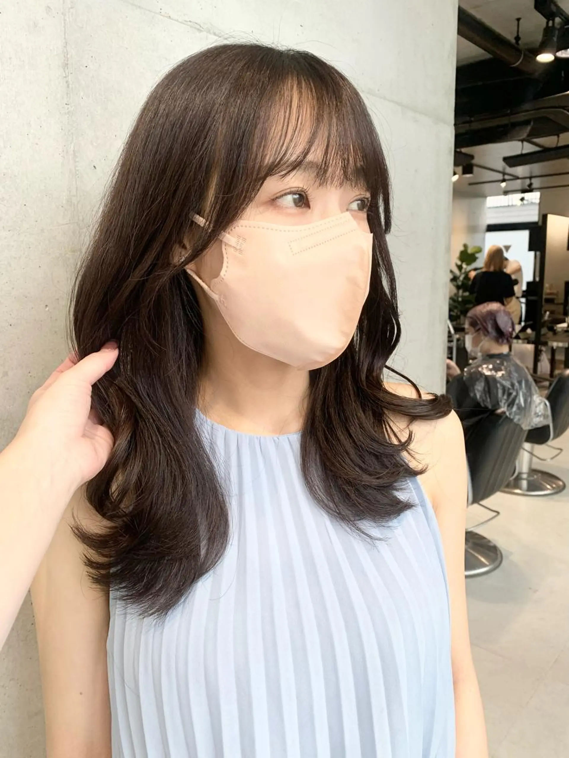 ロング カラー ヘアカラー トリートメント 透明感/オリーブ/ グレージュ/YUKAのヘアスタイル