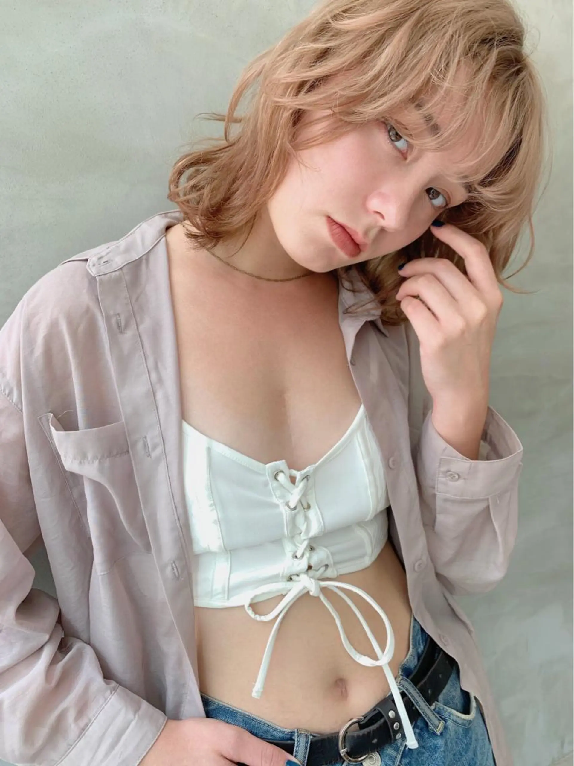 ミディアム カラー ブームボックス所属・🐝ハイトーンカラー hachi🐝のヘアスタイル