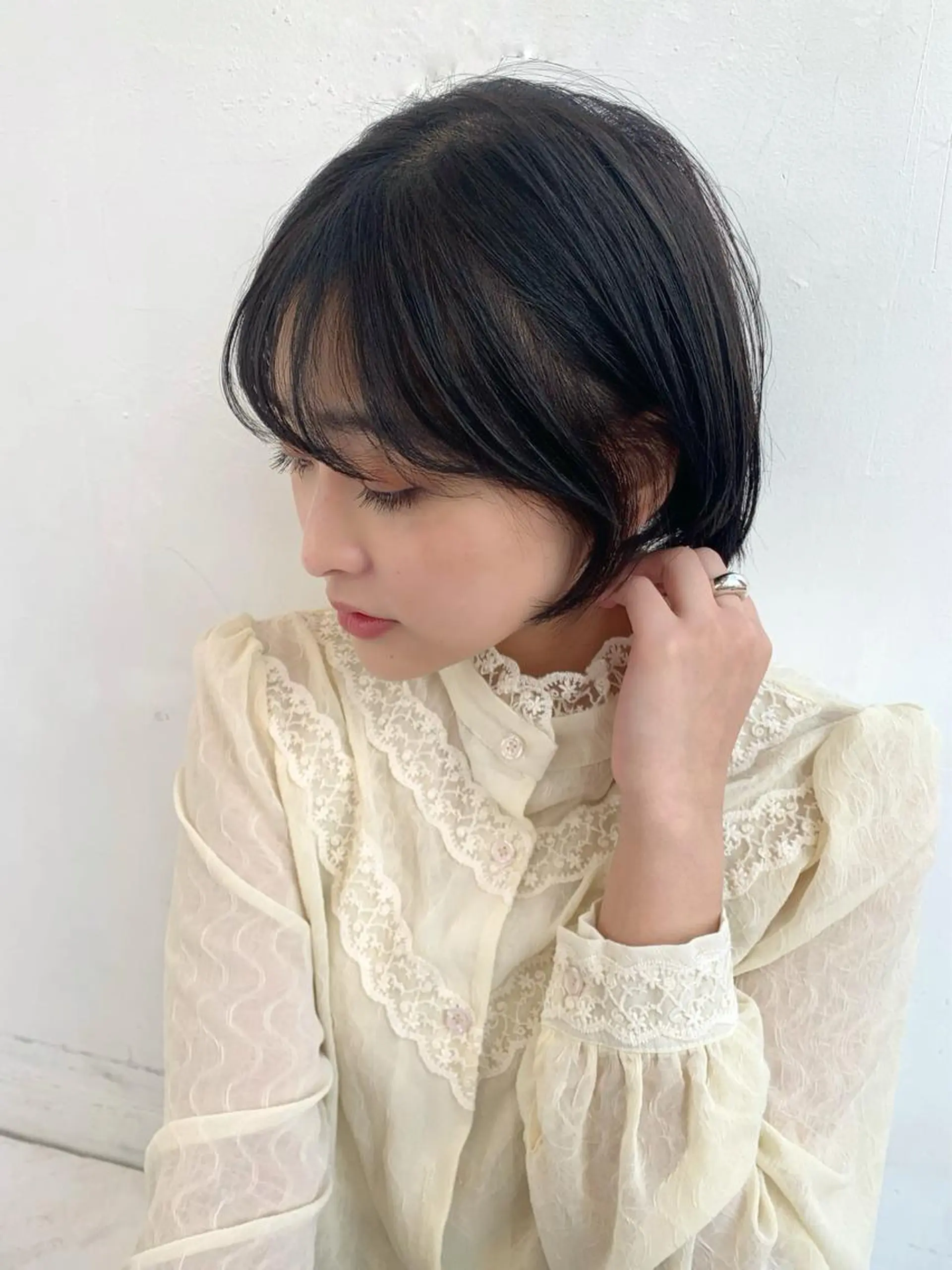 ショート ショートボブ ボブ 韓国風ヘア ショートヘア 藤間 帆乃夏（とうまほのかのヘアスタイル