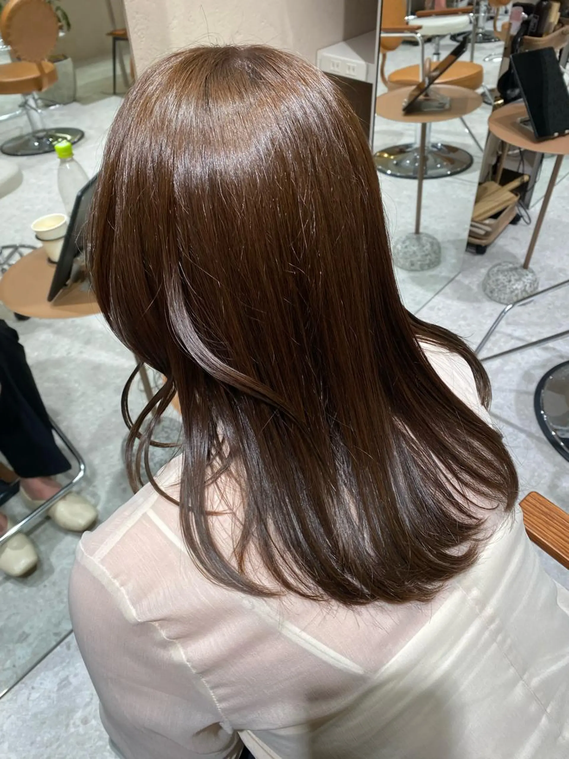 セミロング カラー ヘアカラー トリートメント Marina/表参道 /ヘアセット/暖色のヘアスタイル