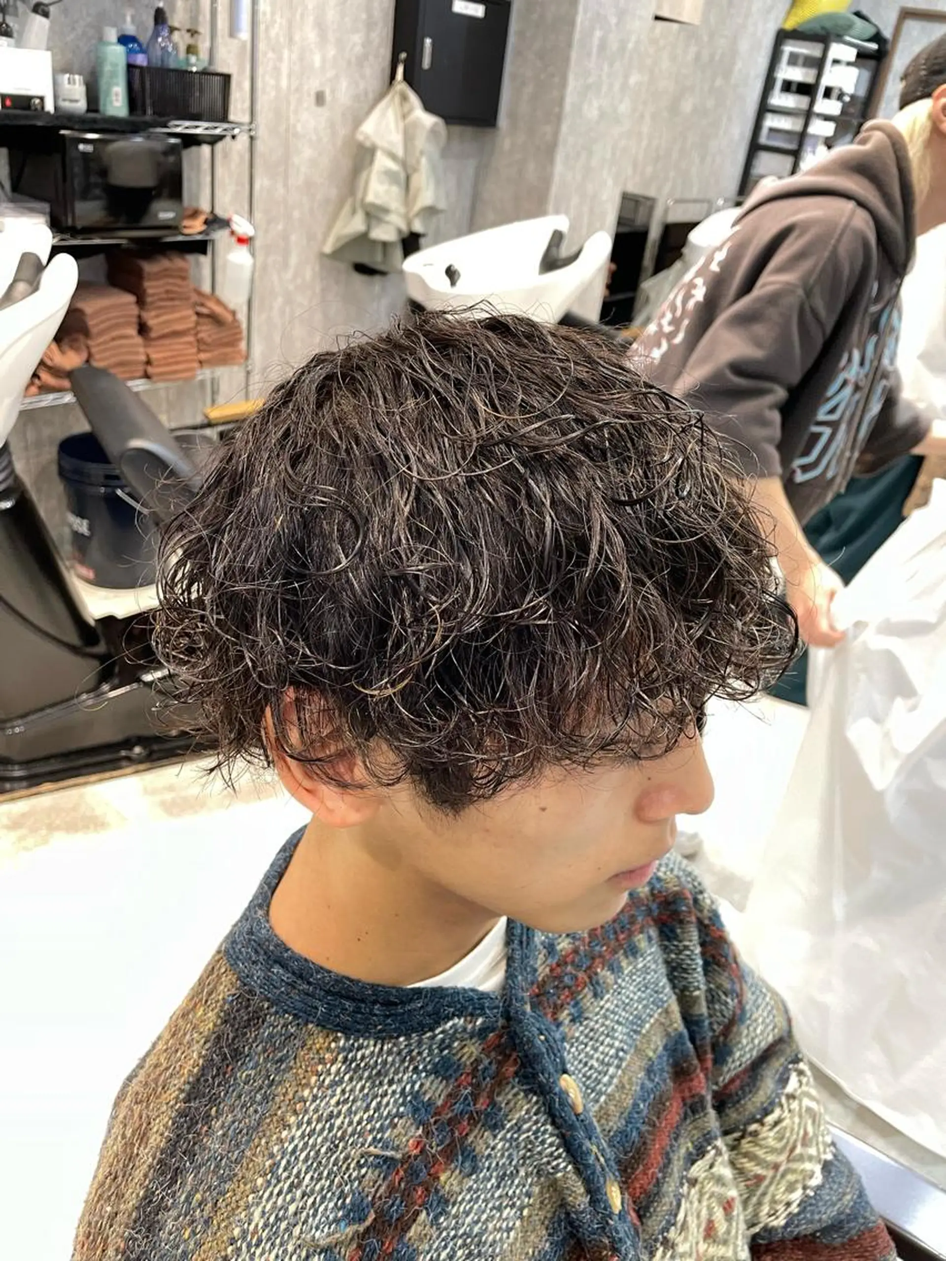 ショート カラー パーマ メンズ メンズパーマ スパイラルパーマ 🔥メンズ超特化🔥 青木海斗のヘアスタイル