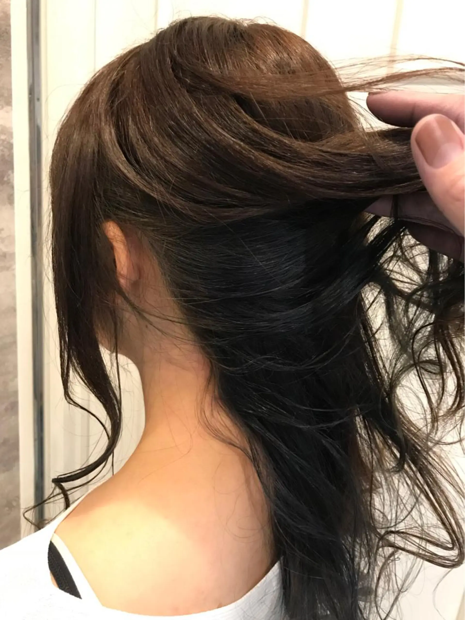 セミロング カラー ダークグレー 🫟Blanco🫟 Color&Careのヘアスタイル