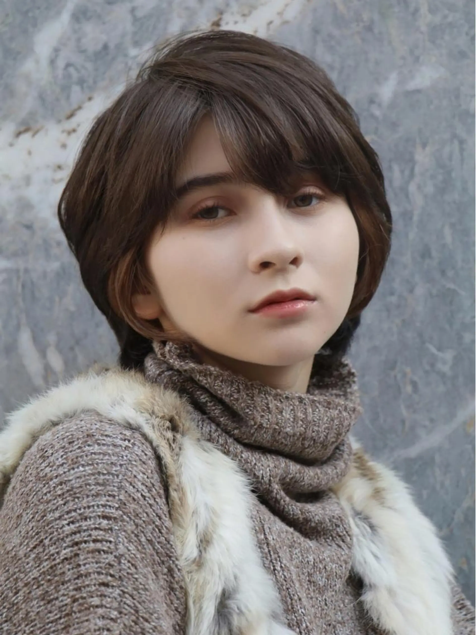 ショート カラー パーマ granew所属・美艶ボブ 石井一成のヘアスタイル