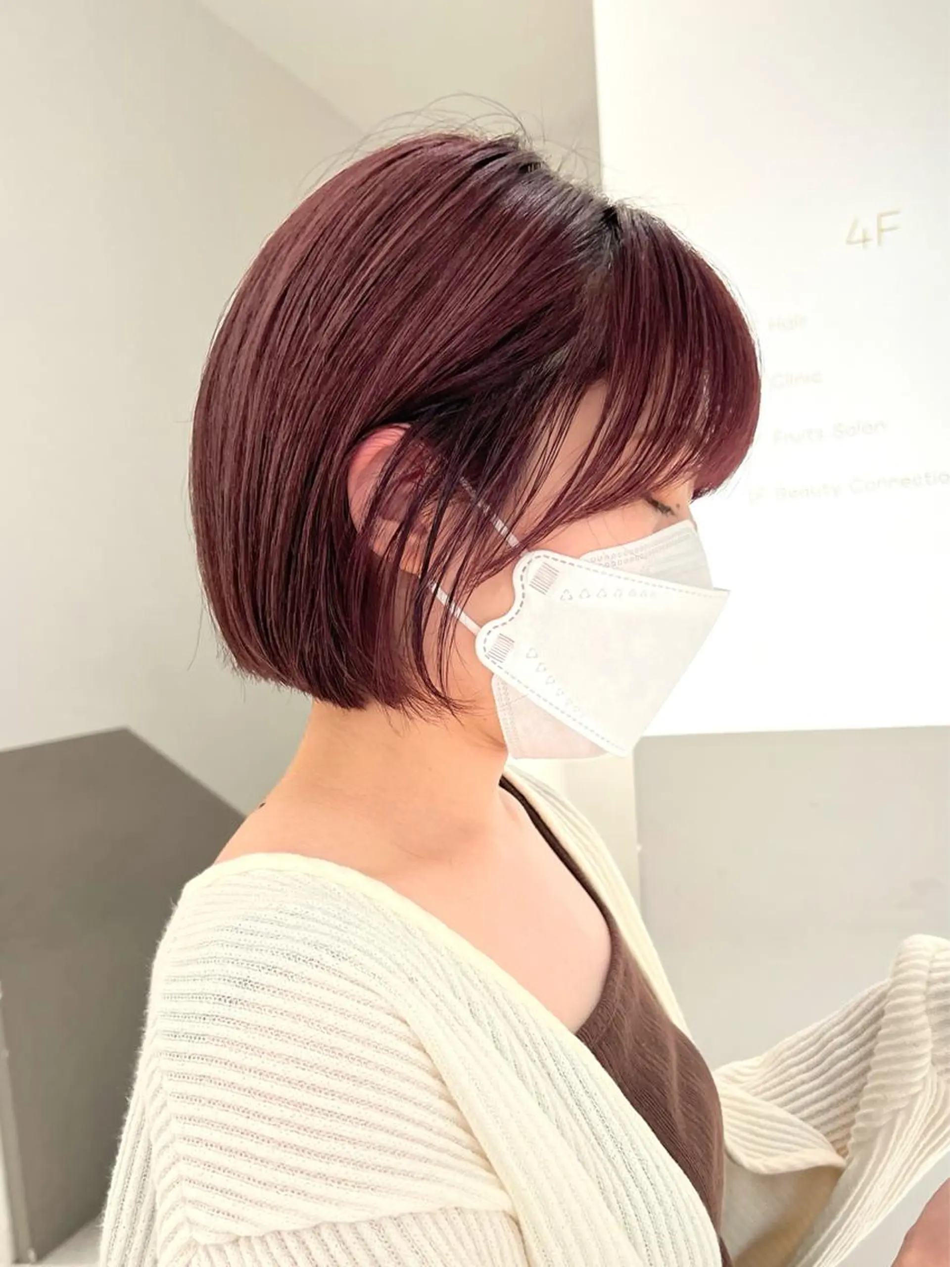 ショート カラー グレージュ ボブ カット ヘアカラー トリートメント レイヤー専門家 ダブルカラー修のヘアスタイル