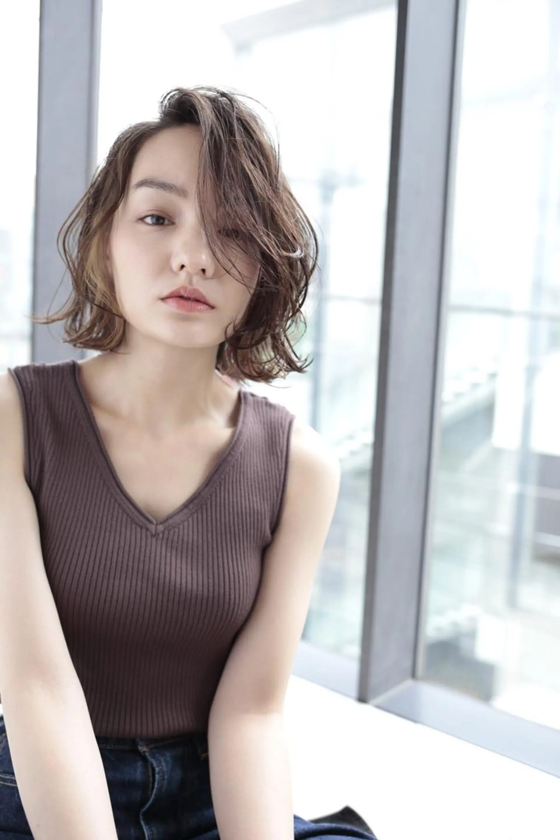 ミディアム 宮内 真乃のヘアスタイル