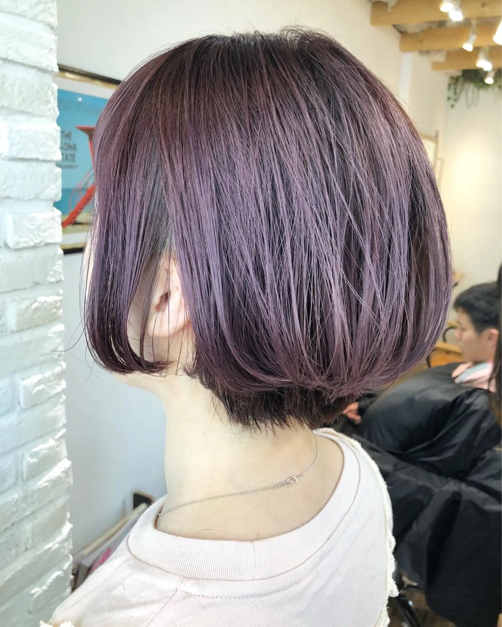 ショート カラー ヘアアレンジ アッシュ イルミナカラー ラベンダーカラー ラベンダーアッシュ ヘアカラー トリートメント 遠藤 拓馬のヘアスタイル