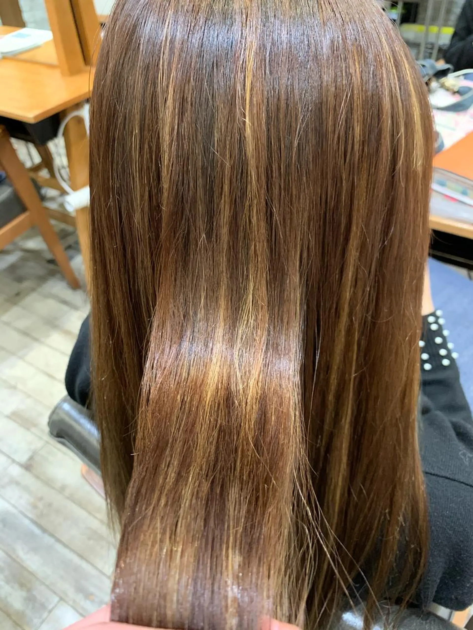 ロング パーマ 酸性ストレート ストレートパーマ 縮毛矯正 トリートメント 大人レイヤー×艶髪 ✨春暁【はるき】のヘアスタイル