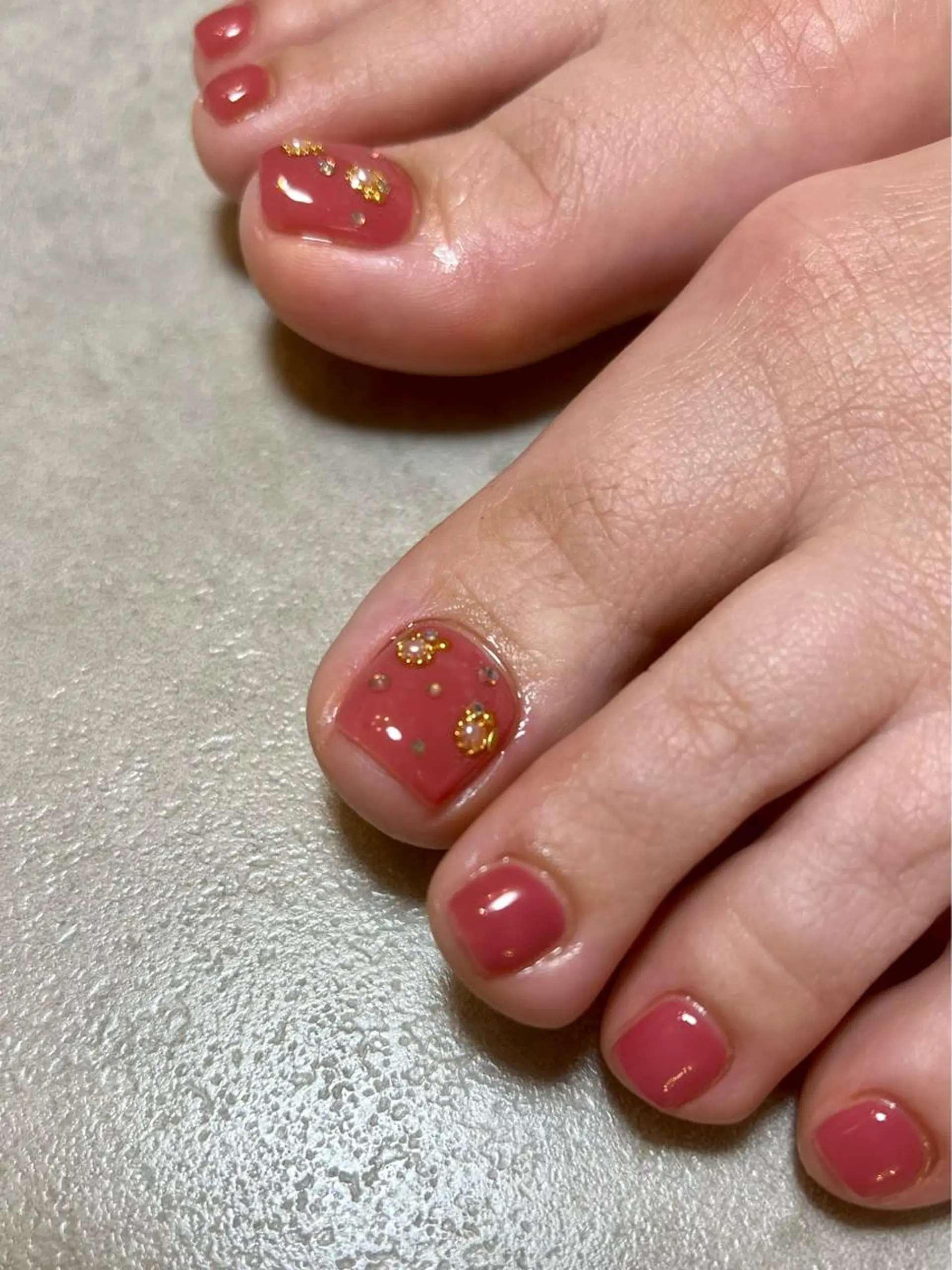ネイル アートネイル フットネイル ピンク 春ネイル Nail Salon&School REPLENDA所属・REPLENDA/ azusa(石井梓)のネイルデザイン