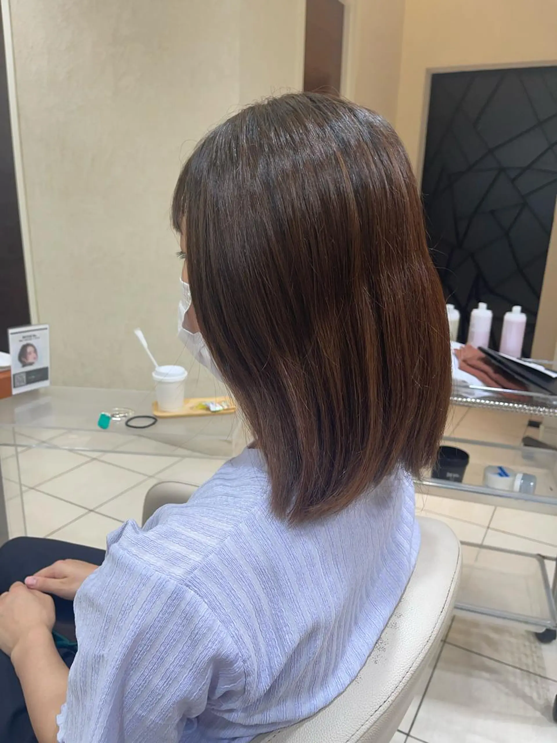 セミロング カラー カネヒラ リョウスケのヘアスタイル