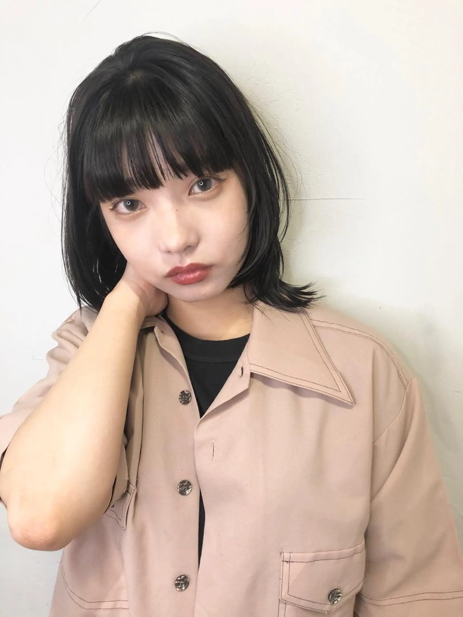 ミディアム ワイドバング ウルフカット カット 千葉 郁也のヘアスタイル