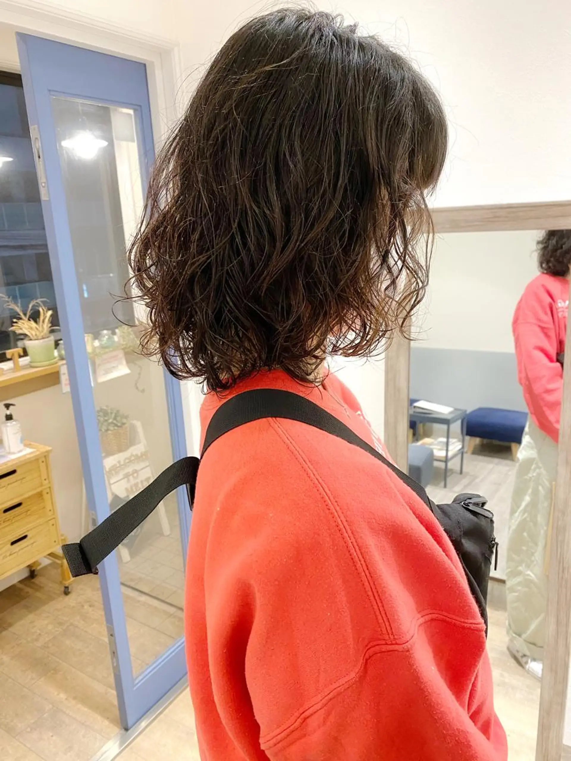 ミディアム カラー パーマ カット ヘアカラー トリートメント .iyu所属・吉祥寺小顔×ショート 🍋宮本大輔🍋のヘアスタイル