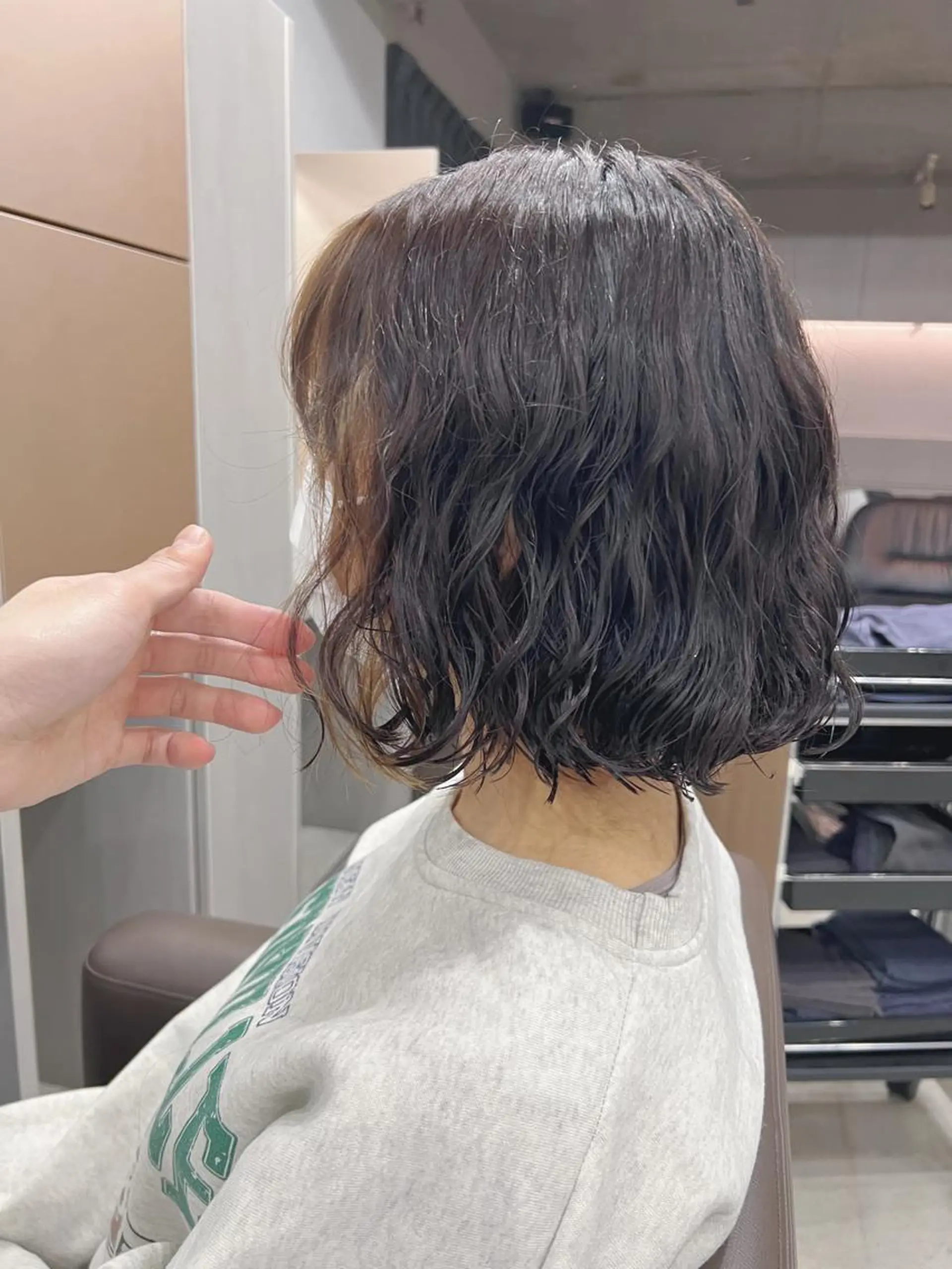 ショート パーマ ボブパーマコテ巻き風 パーマNo1深江秀平のヘアスタイル