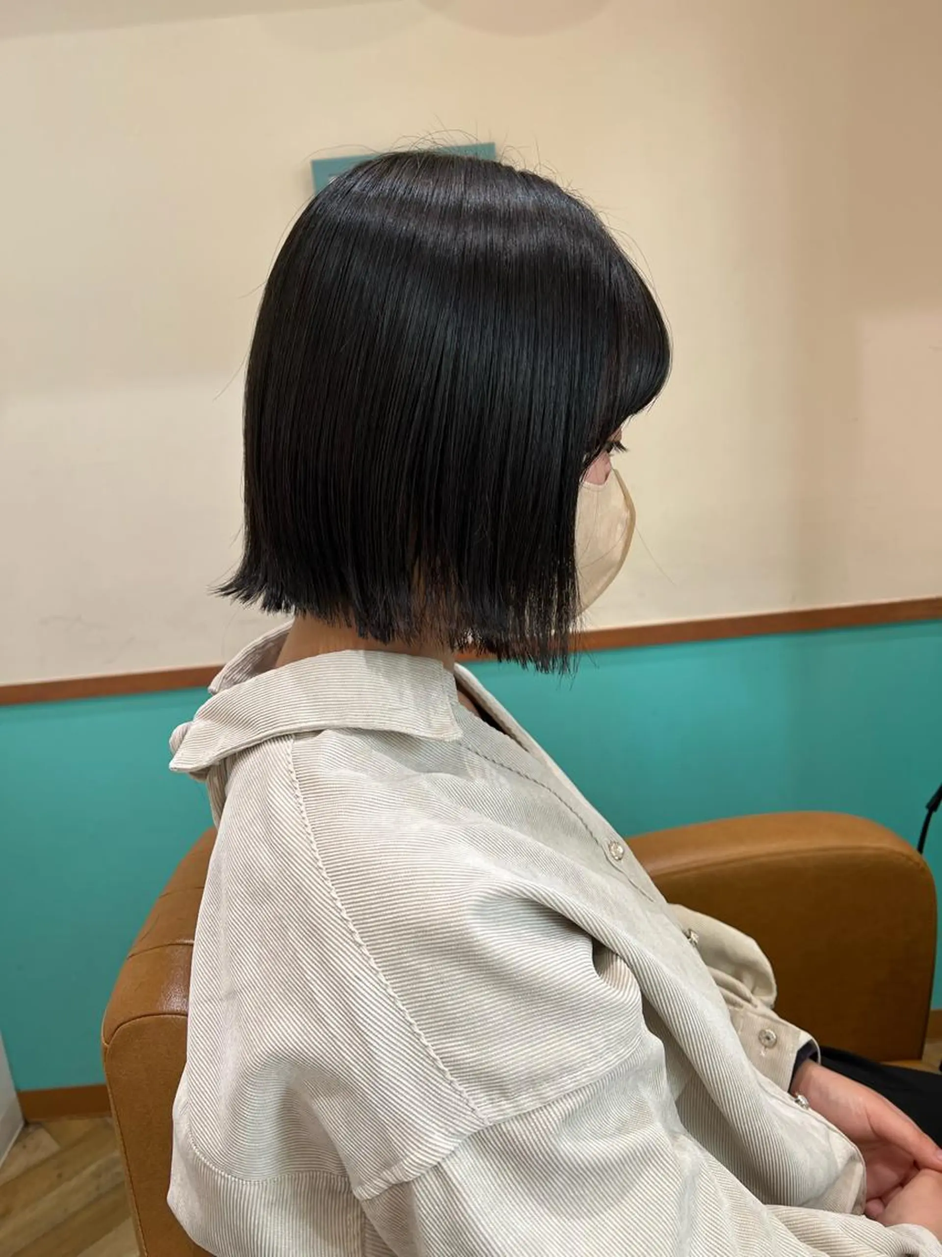 ミディアム ボブ/巻ける縮毛矯正 /韓国レイヤーはなのヘアスタイル