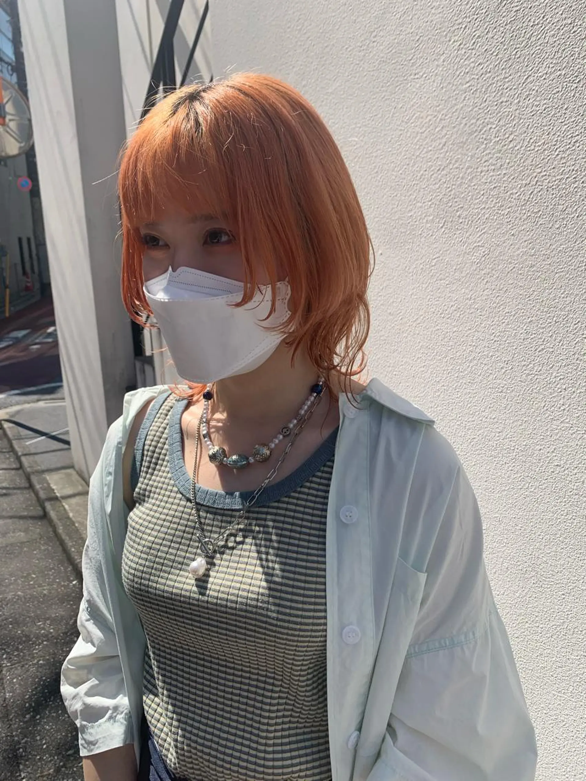 ショート ヘアカラー トリートメント ブリーチ/ウルフ ハッシュカット/石山のヘアスタイル