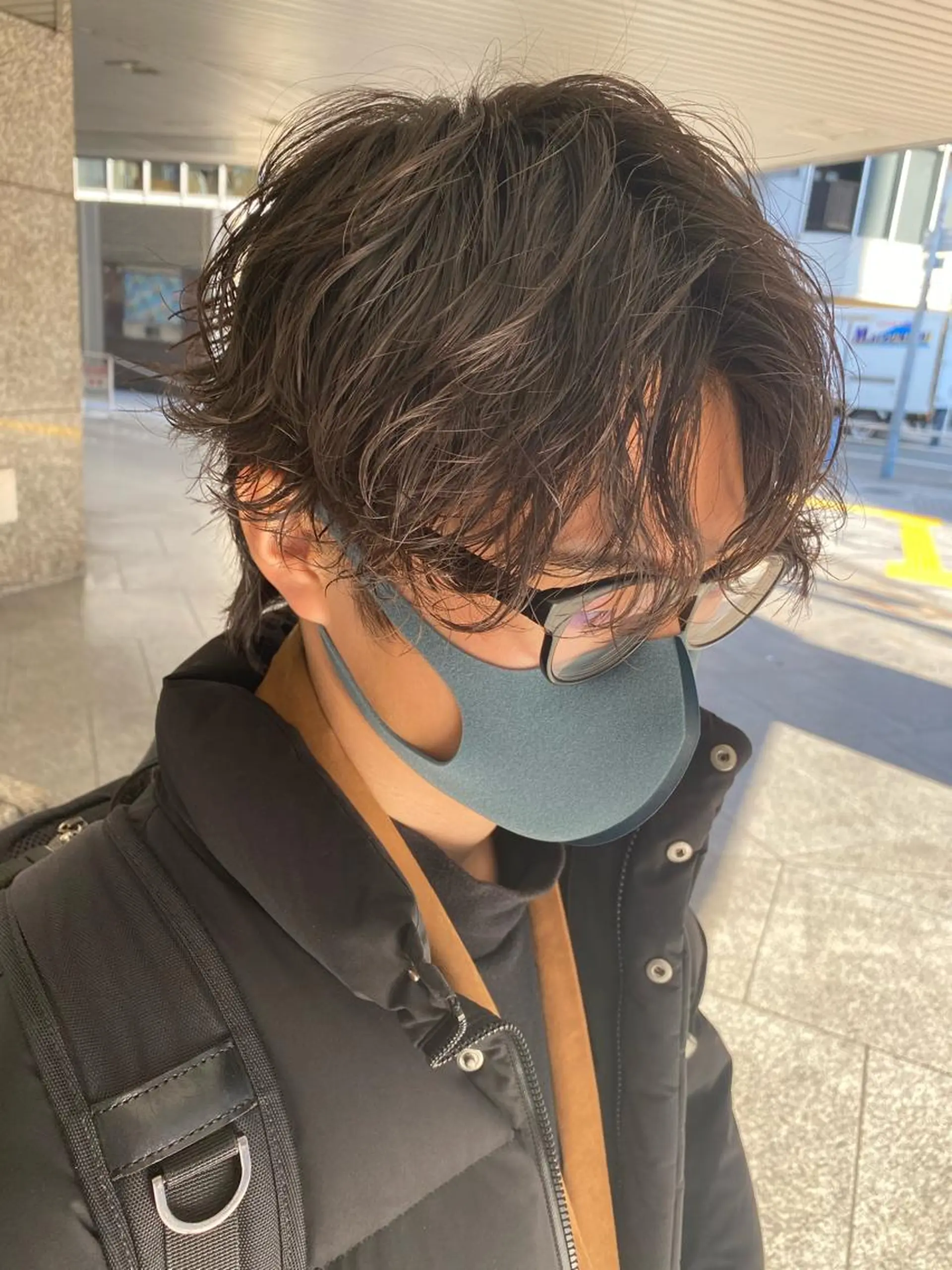 ショート パーマ 菅村 勇亮のヘアスタイル