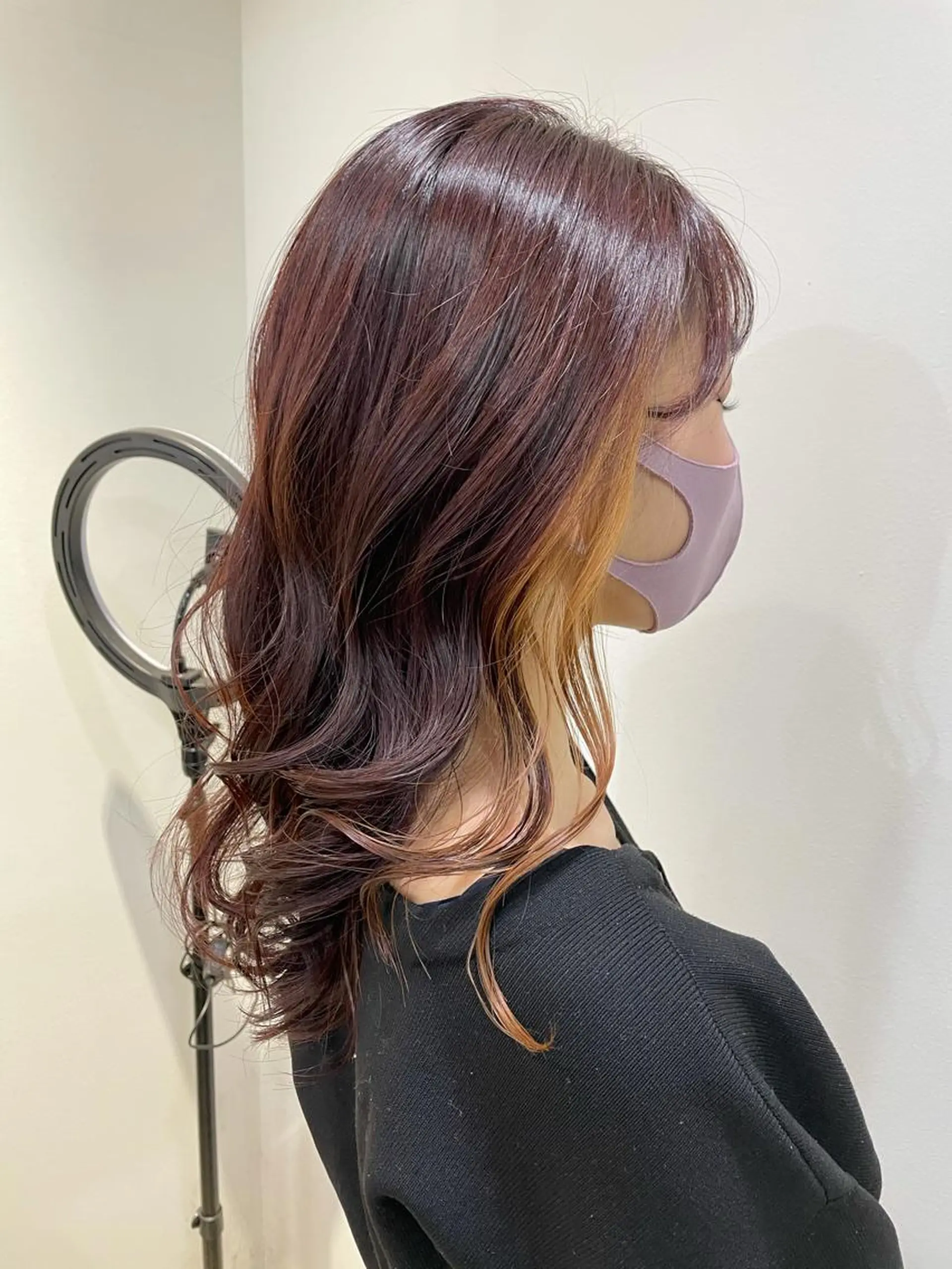 ロング カラー ヘアカラー トリートメント 縮毛矯正/髪質改善 /韓国風　山川春輝のヘアスタイル