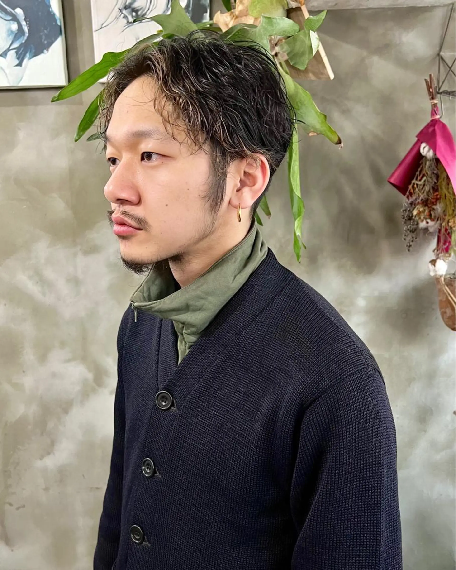 ショート パーマ メンズ カット パーマ トリートメント 木村陸弥 似合わせ 透明感カラー🌿のヘアスタイル