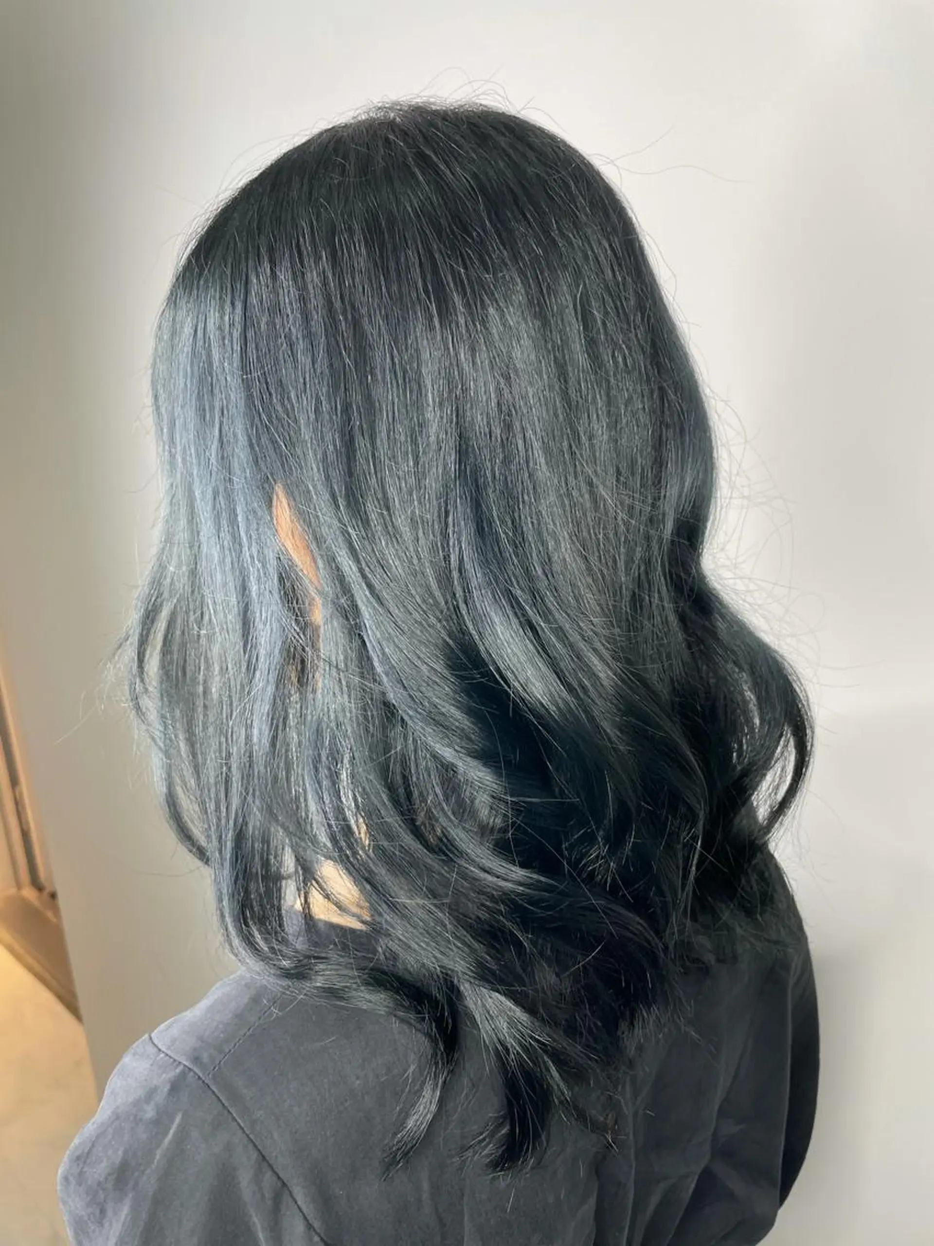 カラー 黒髪 ブルーカラー ブルーブラック 髪質改善縮毛矯正 kosuke_IJKのヘアスタイル