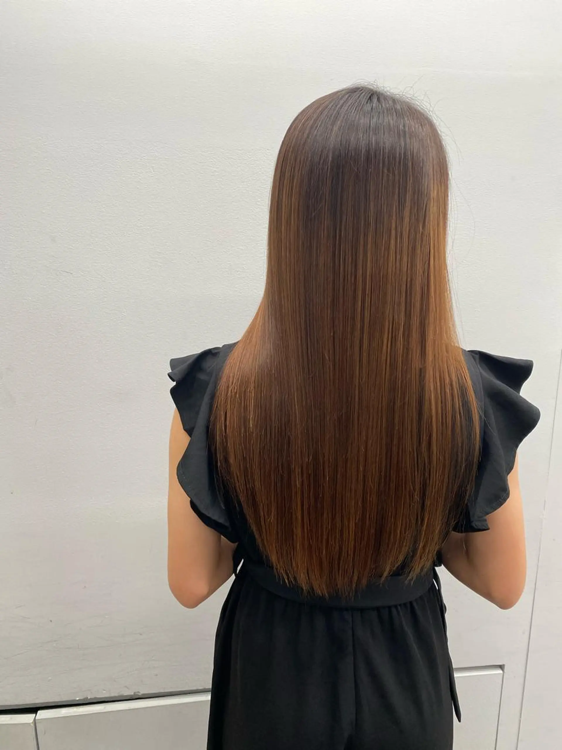 ロング 京都レイヤーカット/ 縮毛矯正/羽柴りくのヘアスタイル