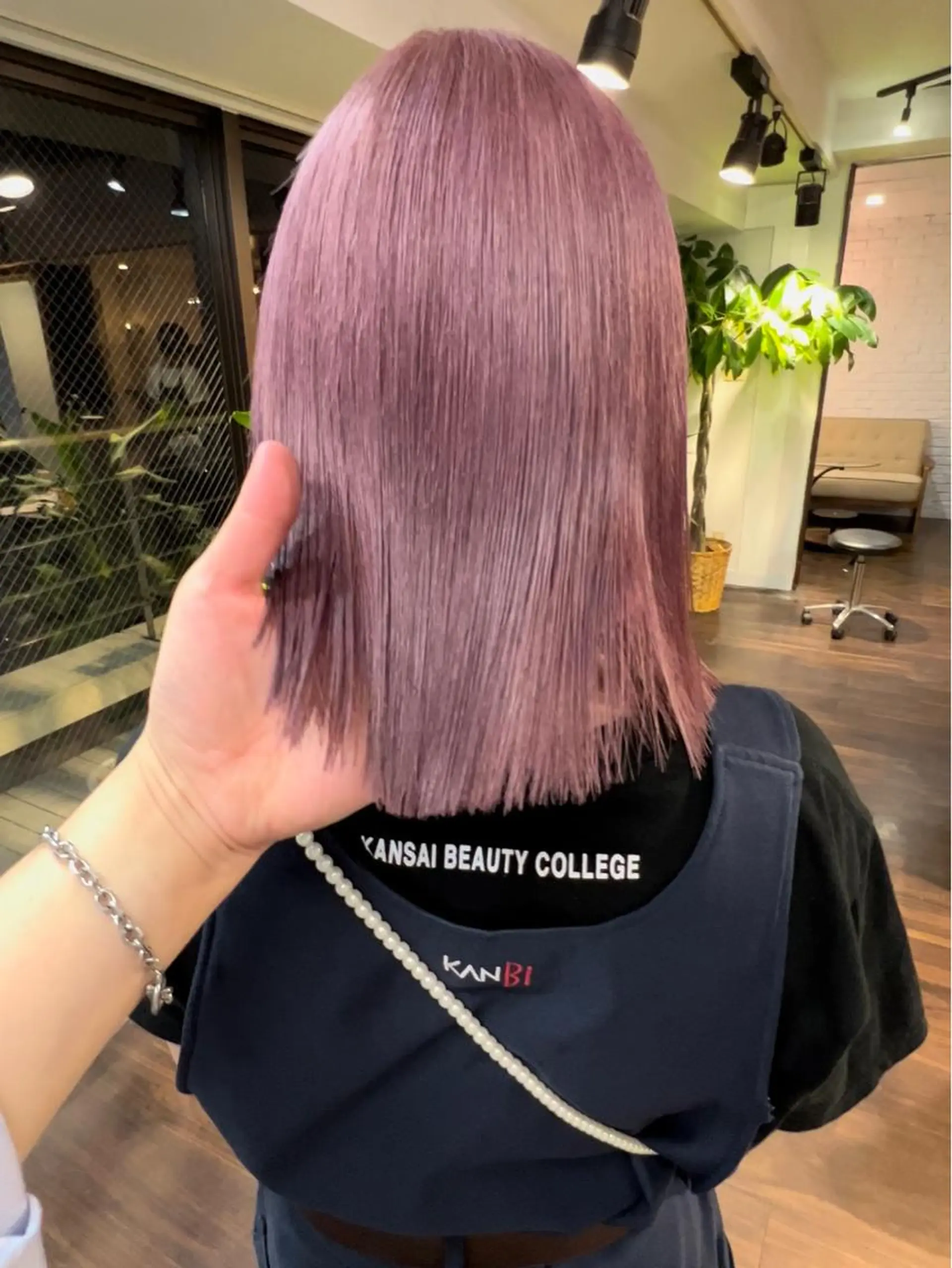 セミロング ピンクラベンダー トリートメント 🧡色落ちまで2度綺 麗なカラー🧡ヨシキのヘアスタイル