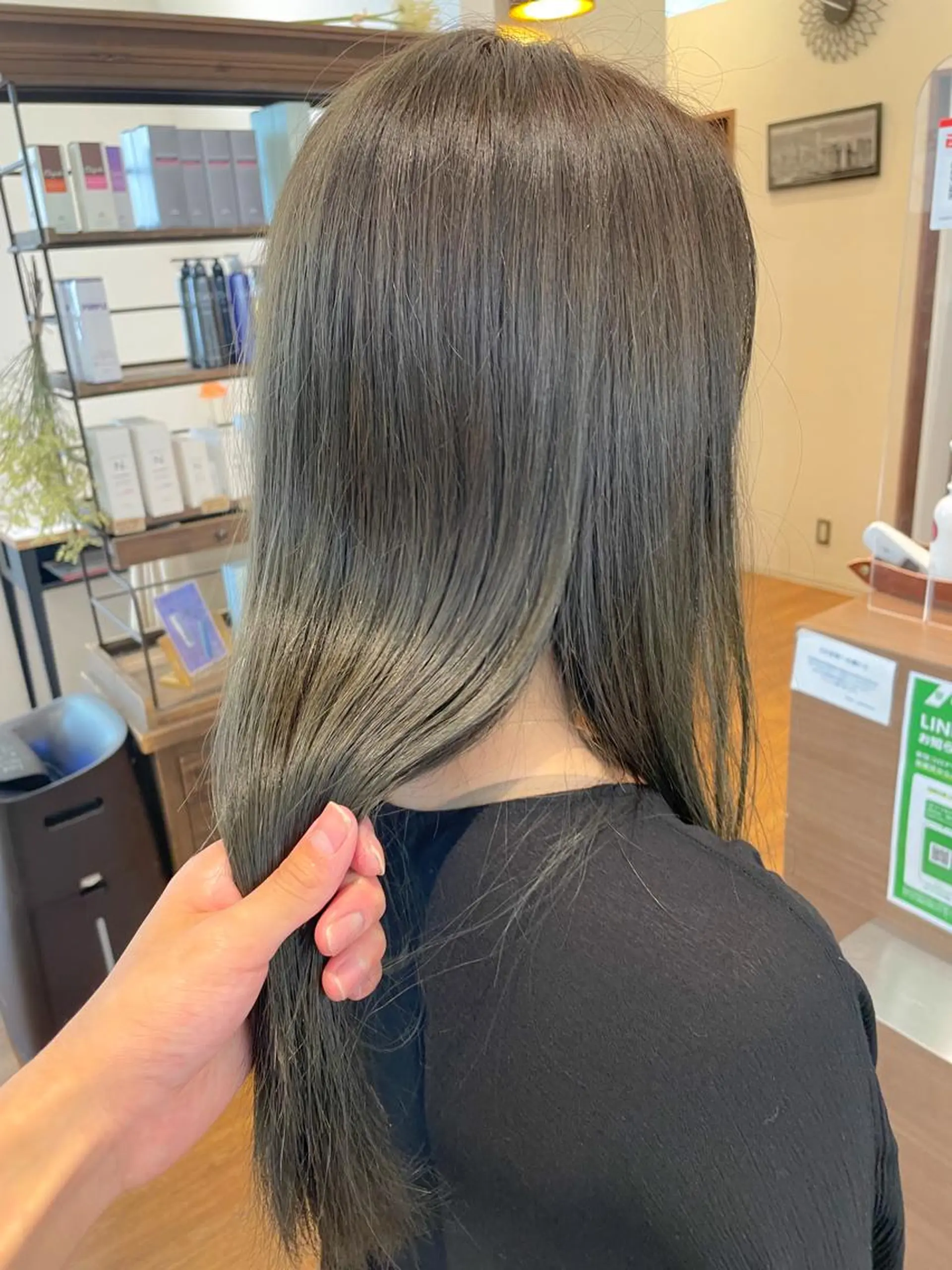 ロング カラー グレージュ オリーブグレージュ オリーブグレー カット ヘアカラー トリートメント 髪質改善/ブリーチ 田代 龍我のヘアスタイル