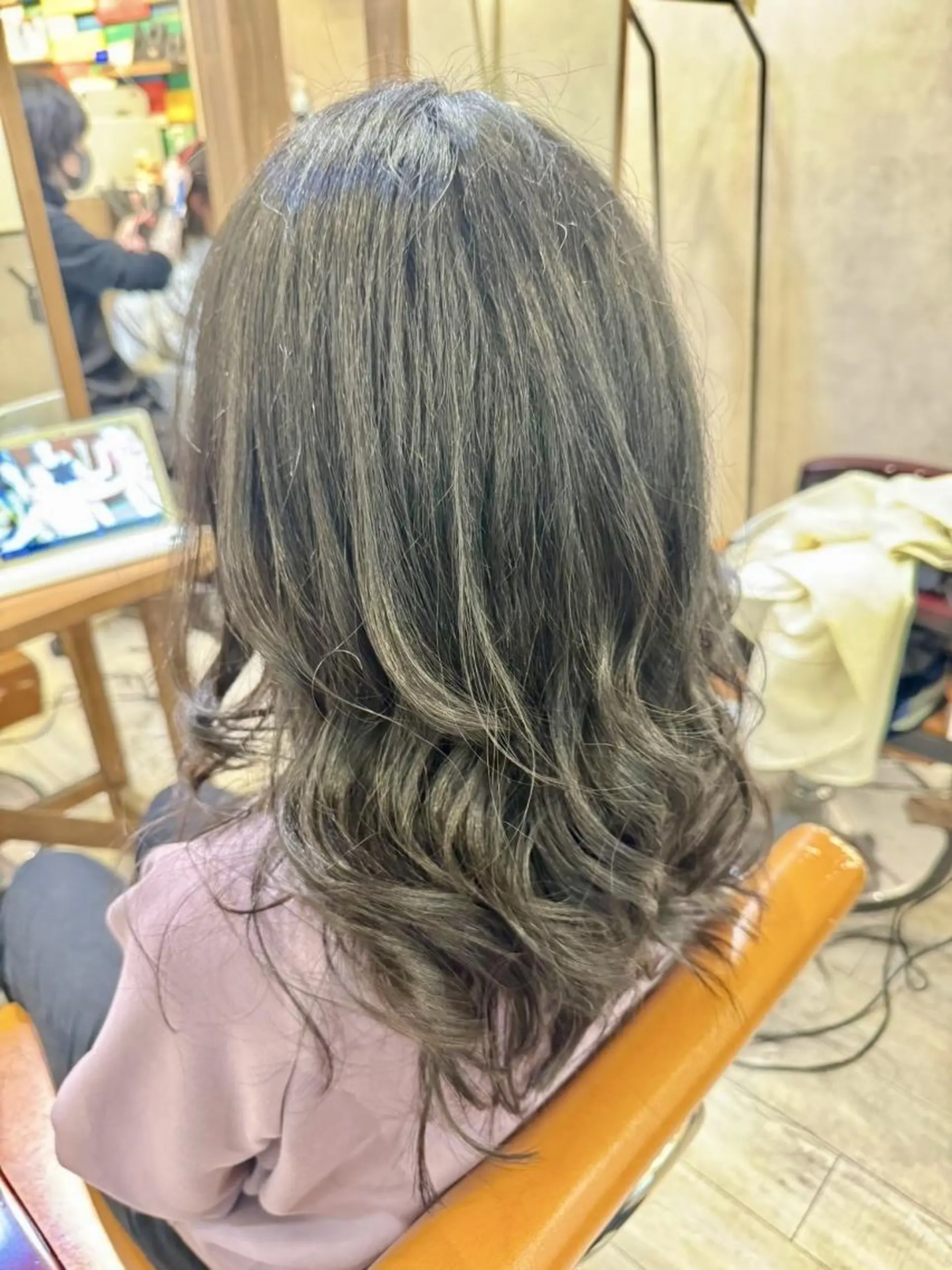 セミロング アッシュ カット ヘアカラー トリートメント 一宮駅3分/水野/ ショート/ボブのヘアスタイル